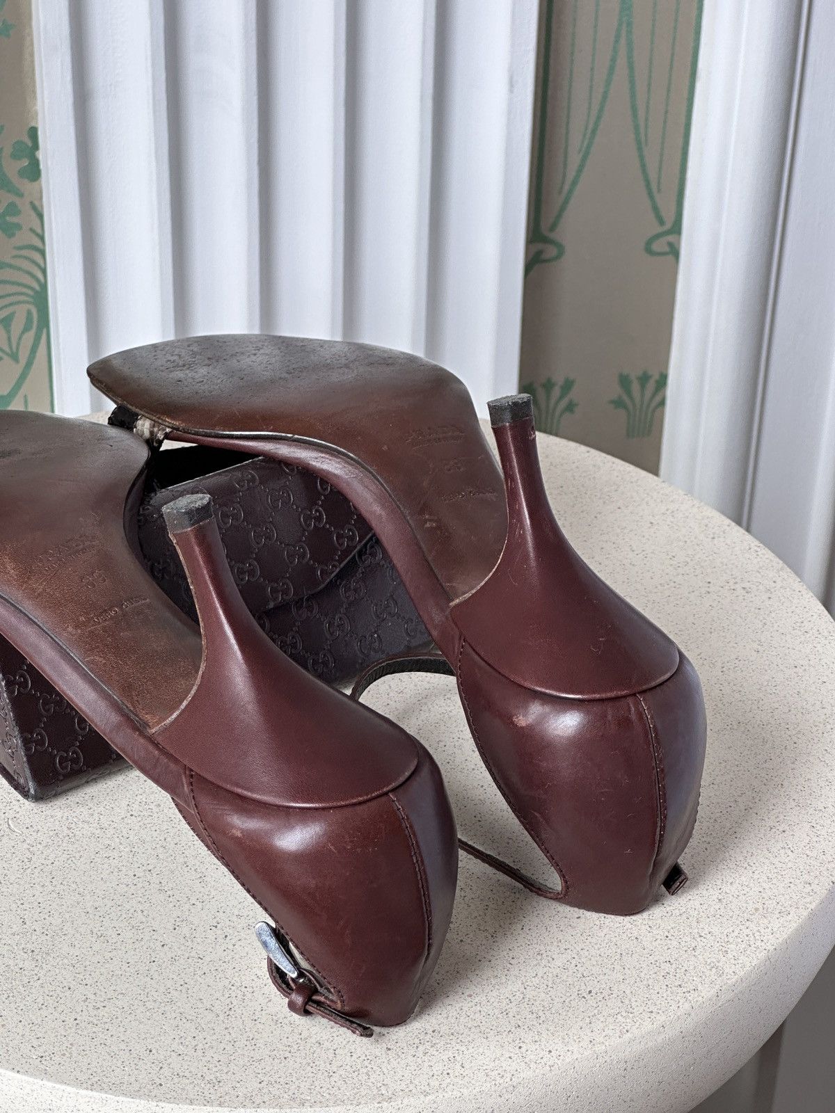 Prada PRADA Kitten Heels Python Leather Brown EU 39 / US 9 Size US 9 / IT 39 - 13 Thumbnail