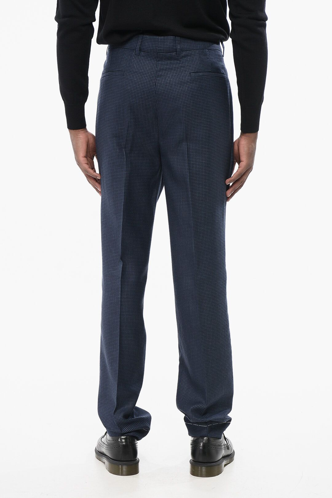 Brunello Cucinelli og1mm0825 4-Pocketed Wool Blend Pant in Blue Size US 40 / EU 56 - 2 Thumbnail