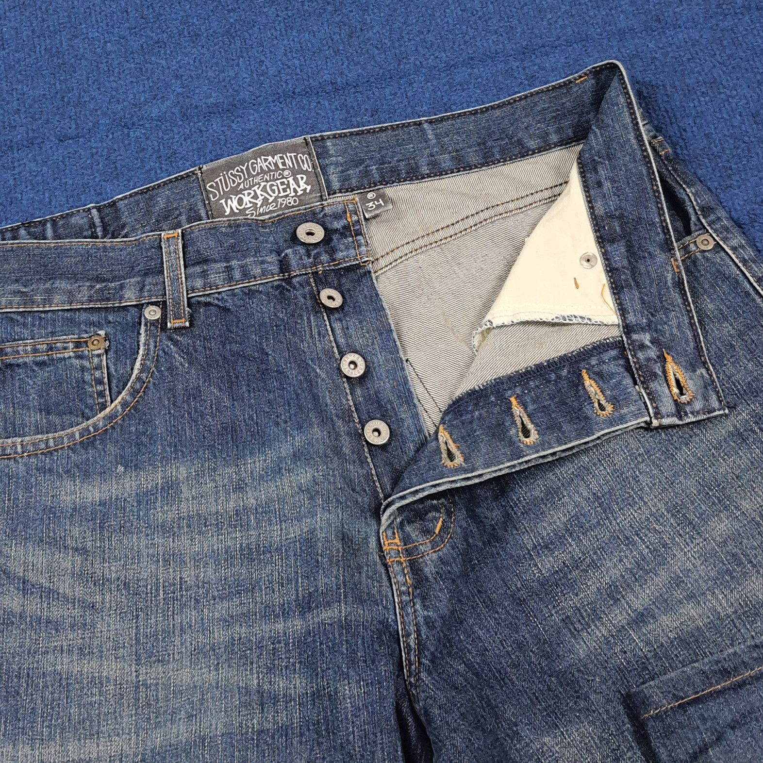 Stussy Vintage Stussy Streetwear Custom Logo Jeans C297N3 Size US 34 / EU 50 - 6 Thumbnail