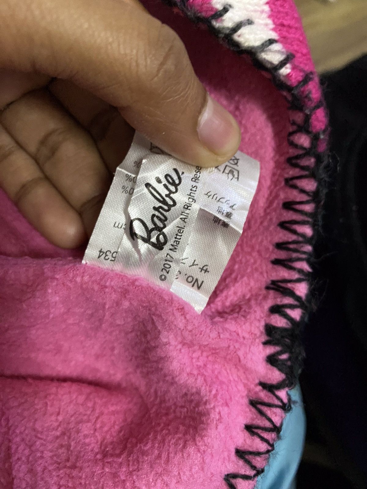 Vintage Barbie Stripe Design Beanie Hat Size ONE SIZE - 6 Thumbnail
