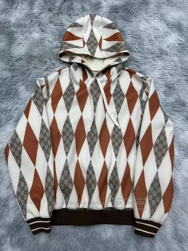Gucci Gucci Space cotton diamond-shaped old-fashioned sweatshirt Size US S / EU 44-46 / 1 - 1 Thumbnail