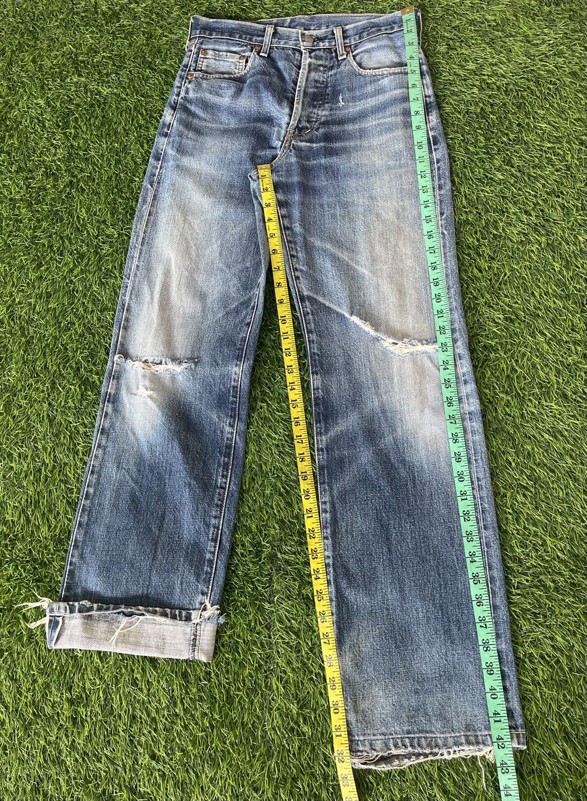 Levi's Vintage Clothing Vintage’90s TRASHED🔥LEVI’S 503B XX🔥BIG E SELVEDGE DENIM Size US 30 / EU 46 - 7 Thumbnail