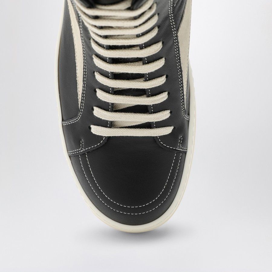 Rick Owens o1d2blof0624 High-Top Suede Sneakers in Black & White Size US 9 / EU 42 - 3 Thumbnail