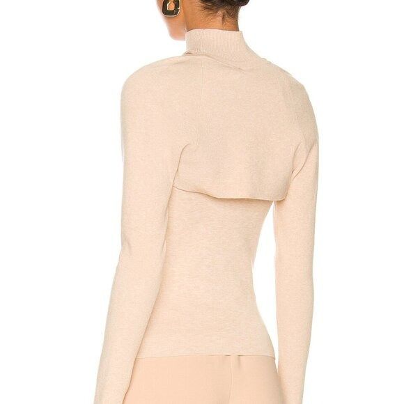 Alice + Olivia Alice + Olivia Classics Jeremy Cream Knit Long Sleeve Open F Size L / US 10 / IT 46 - 7 Thumbnail