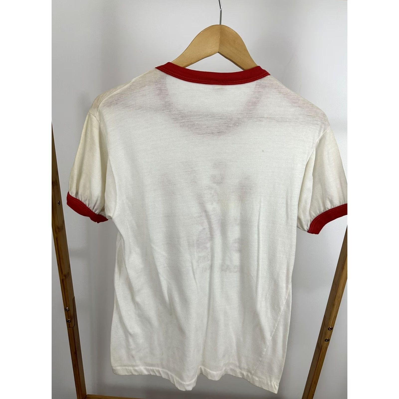 Vintage VTG NCSU North Carolina State Wolfpack 1983 NCAA Champs Ringer T-Shirt Size L White Mens Size US L / EU 52-54 / 3 - 7 Thumbnail
