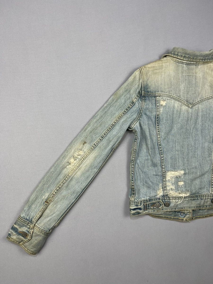 Abercrombie & Fitch ABERCROMBIE FITCH Distressed Wash Denim Jacket Size M / US 6-8 / IT 42-44 - 6 Thumbnail