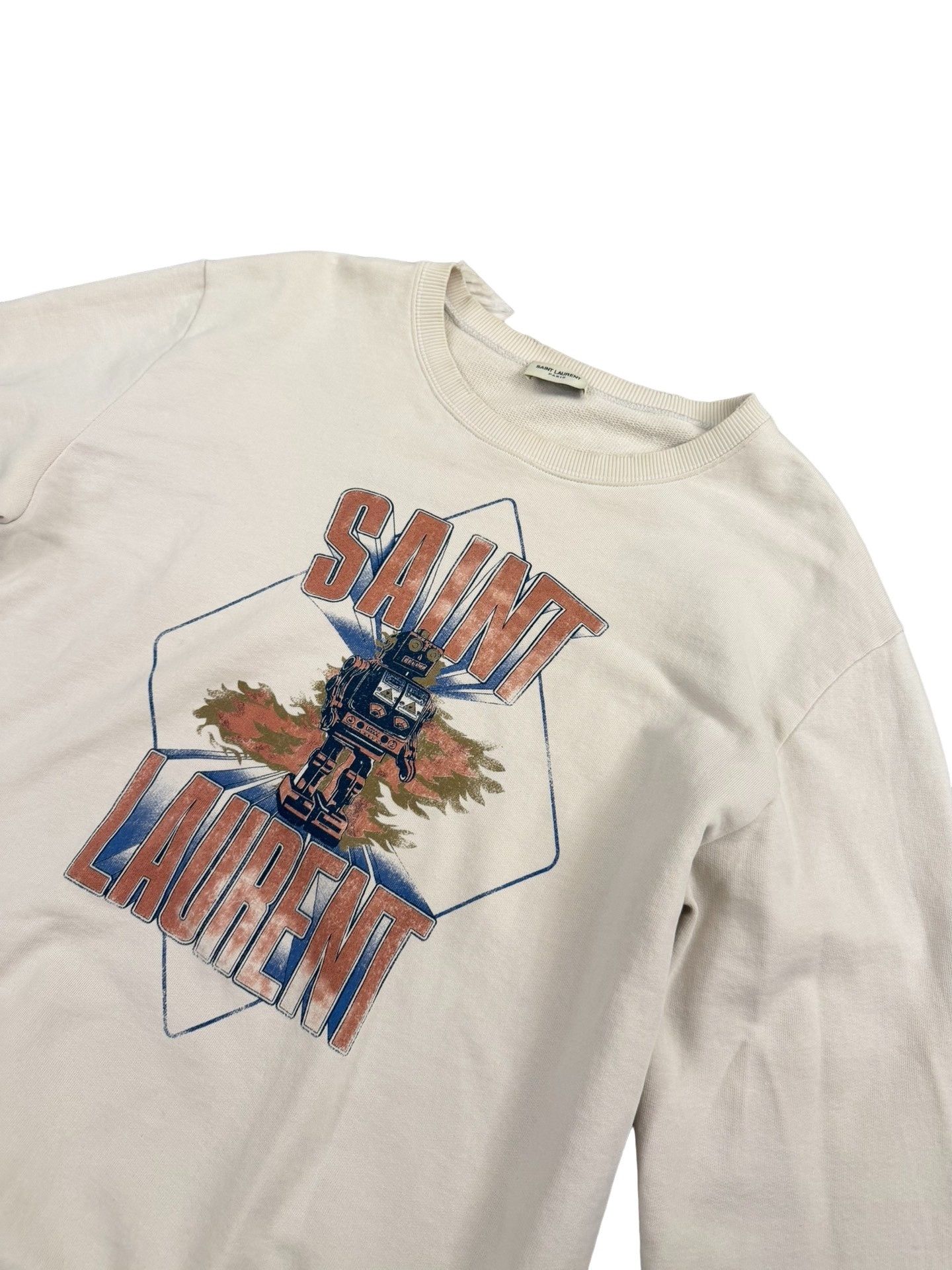 Saint Laurent Paris Saint Laurent Robot Graphic Sweatshirt Size L Size US L / EU 52-54 / 3 - 1 Thumbnail