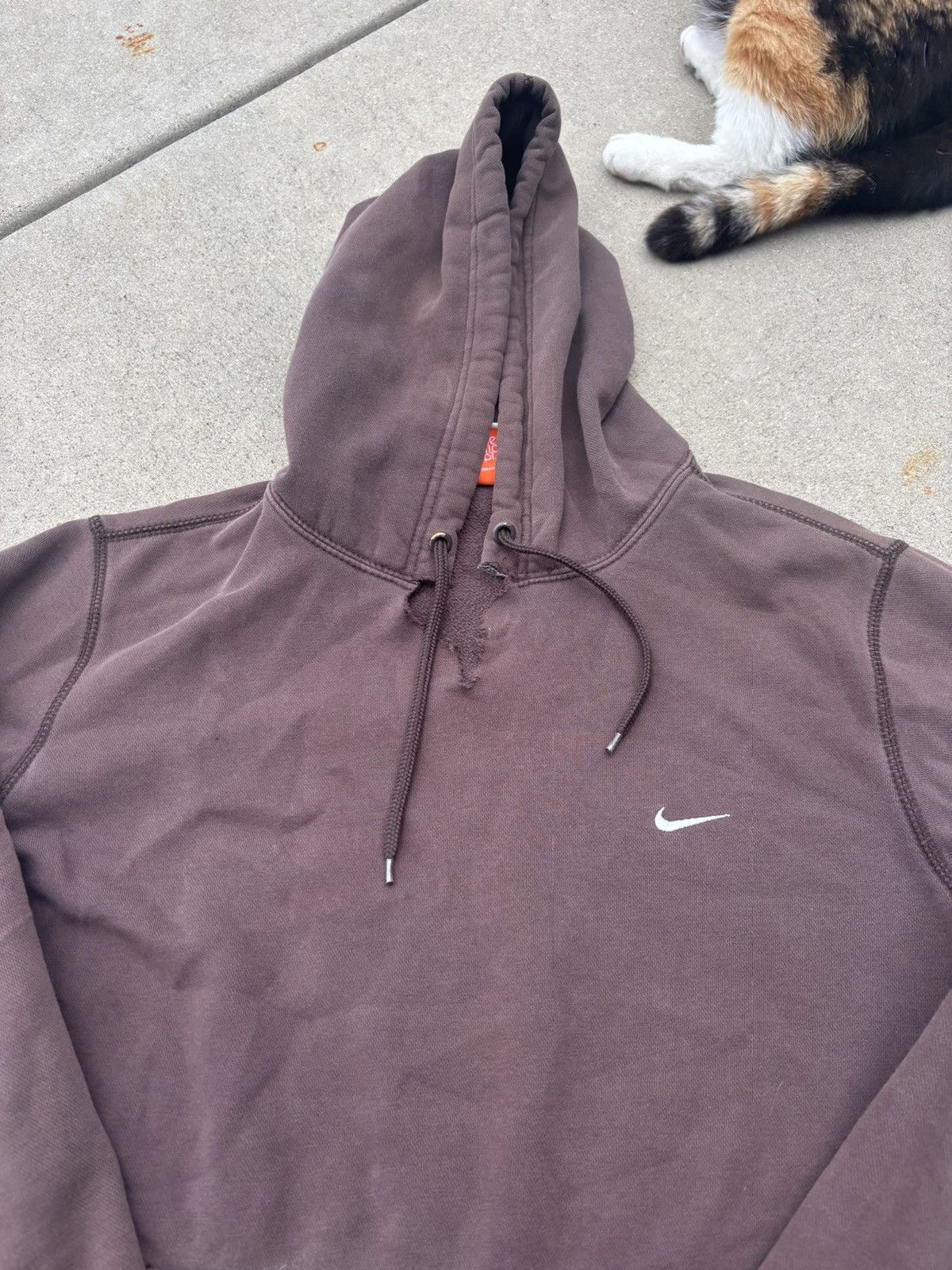 Japanese Brand × Nike × Vintage Vintage Brown Nike hoodie Y2K Size US L / EU 52-54 / 3 - 2 Thumbnail
