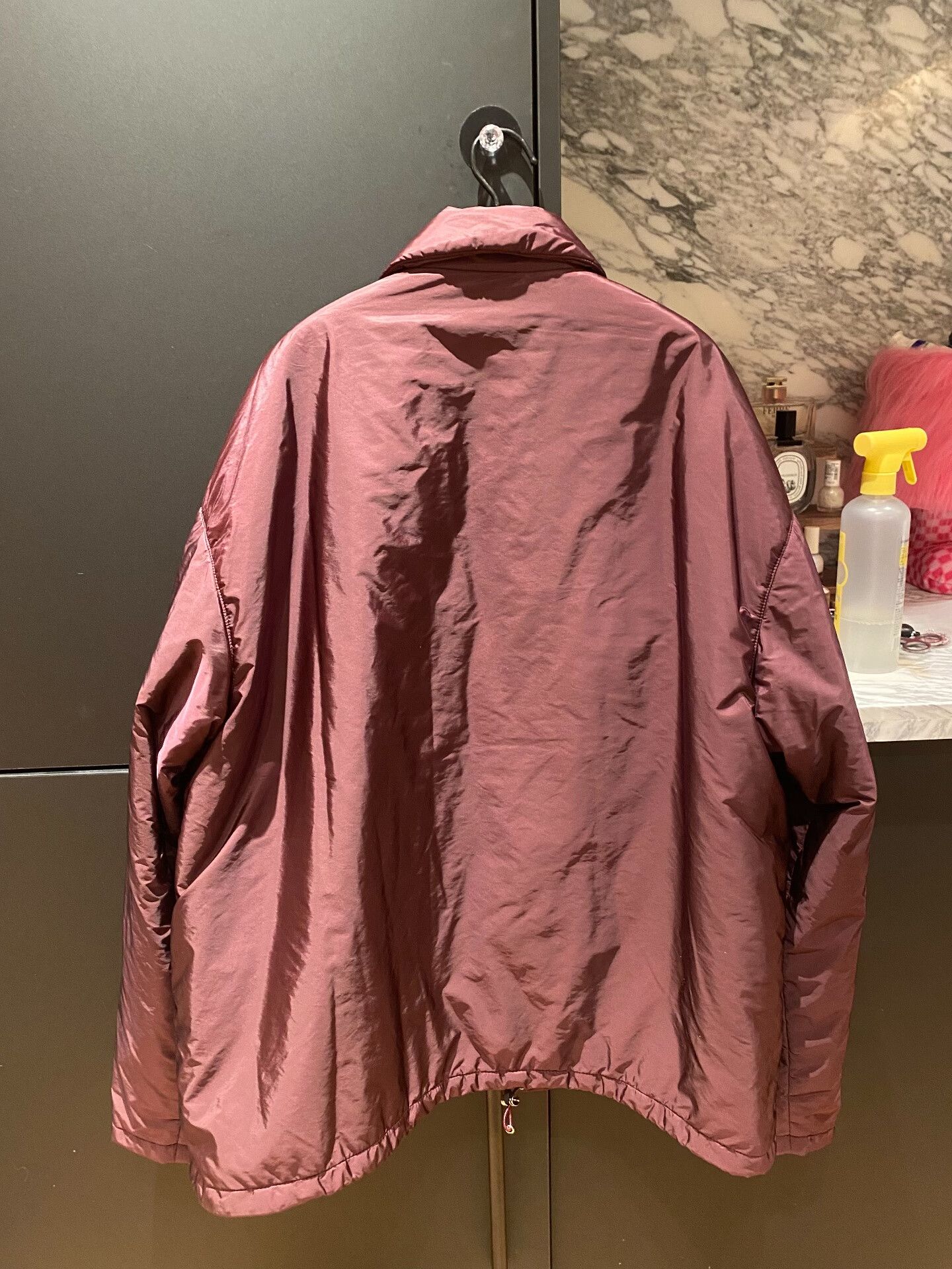Prada Prada Cotton Puffer Jacket in Burdy Size US M / EU 48-50 / 2 - 2 Thumbnail