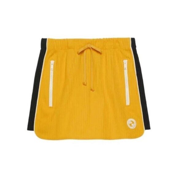 Gucci NWT GUCCI Skirt Yellow Size L 100% Authentic GG Logo Size 30" / US 8 / IT 44 - 2 Thumbnail