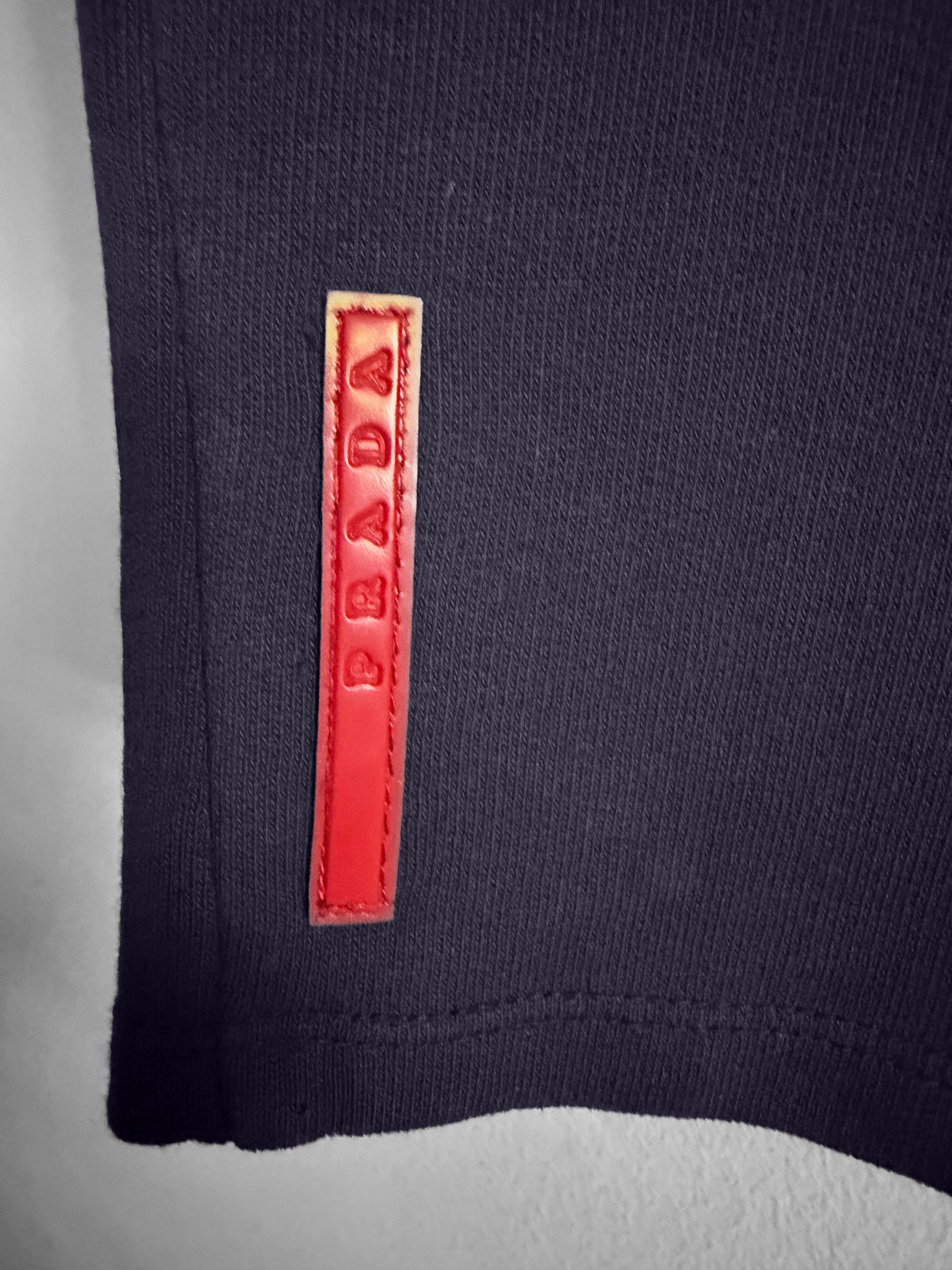 Prada Red Logo Tab Wide Sweatpants Size US 32 / EU 48 - 4 Thumbnail