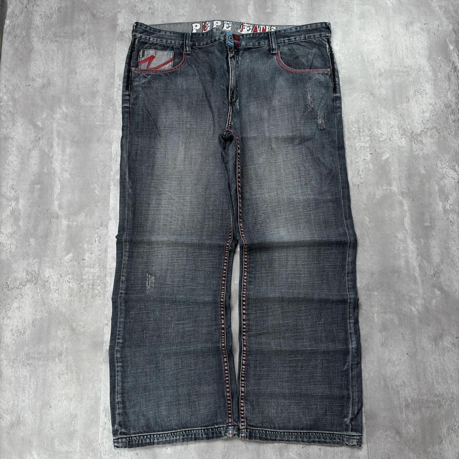 Pepe Jeans Y2K Pepe Jeans Grunge Baggy Gothic Skater Denim Jeans Size US 42 / EU 58 - 2 Thumbnail
