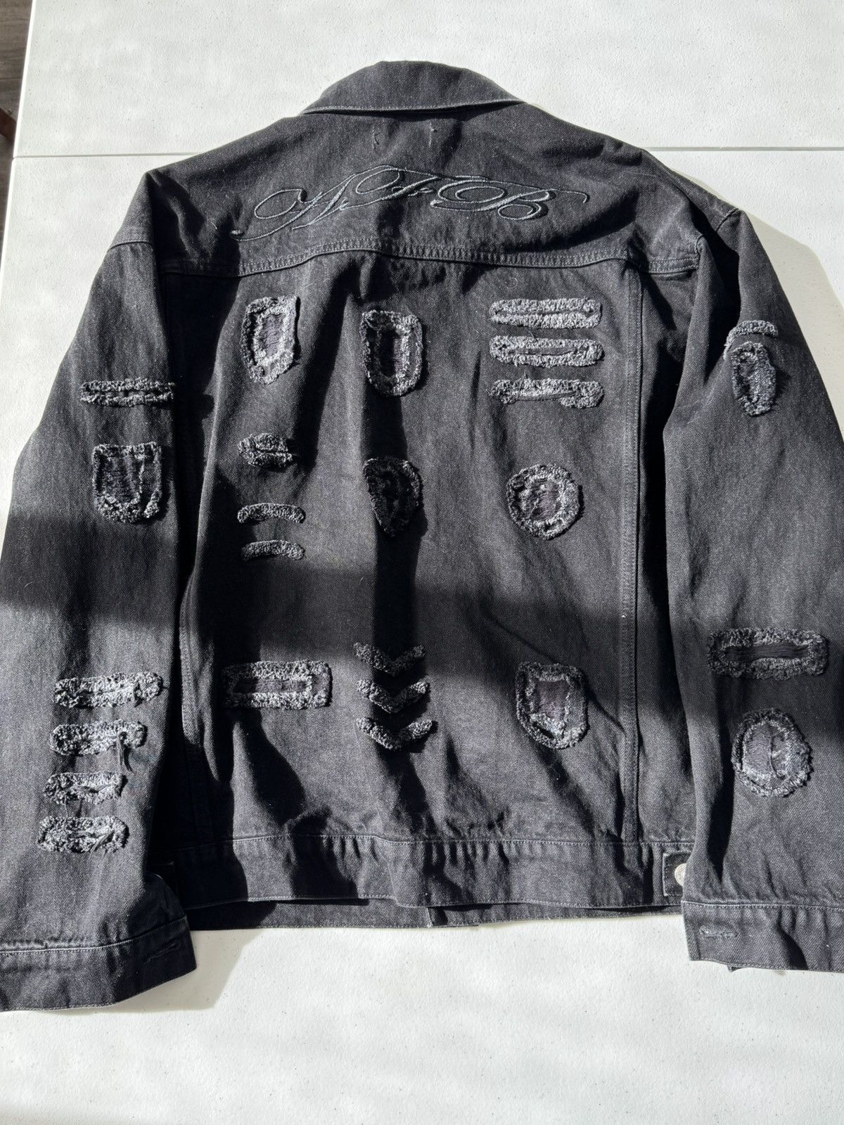 Japanese Brand AFB Patched Denim Jacket Size US L / EU 52-54 / 3 - 2 Thumbnail