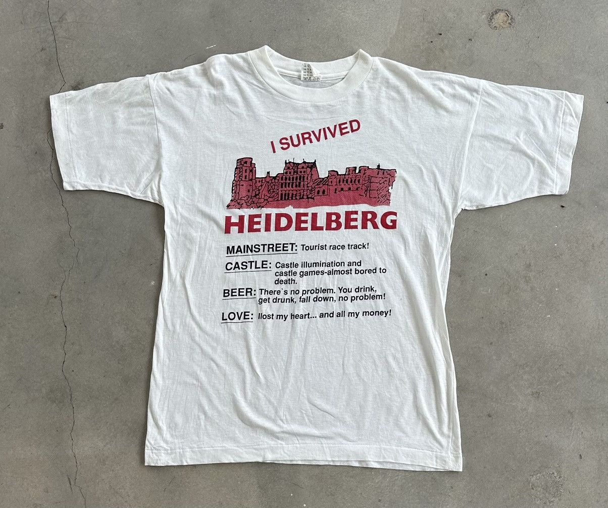Vintage VINTAGE 90S HEIDELBERG SURVIVAL TEE Size US M / EU 48-50 / 2 - 1 Thumbnail