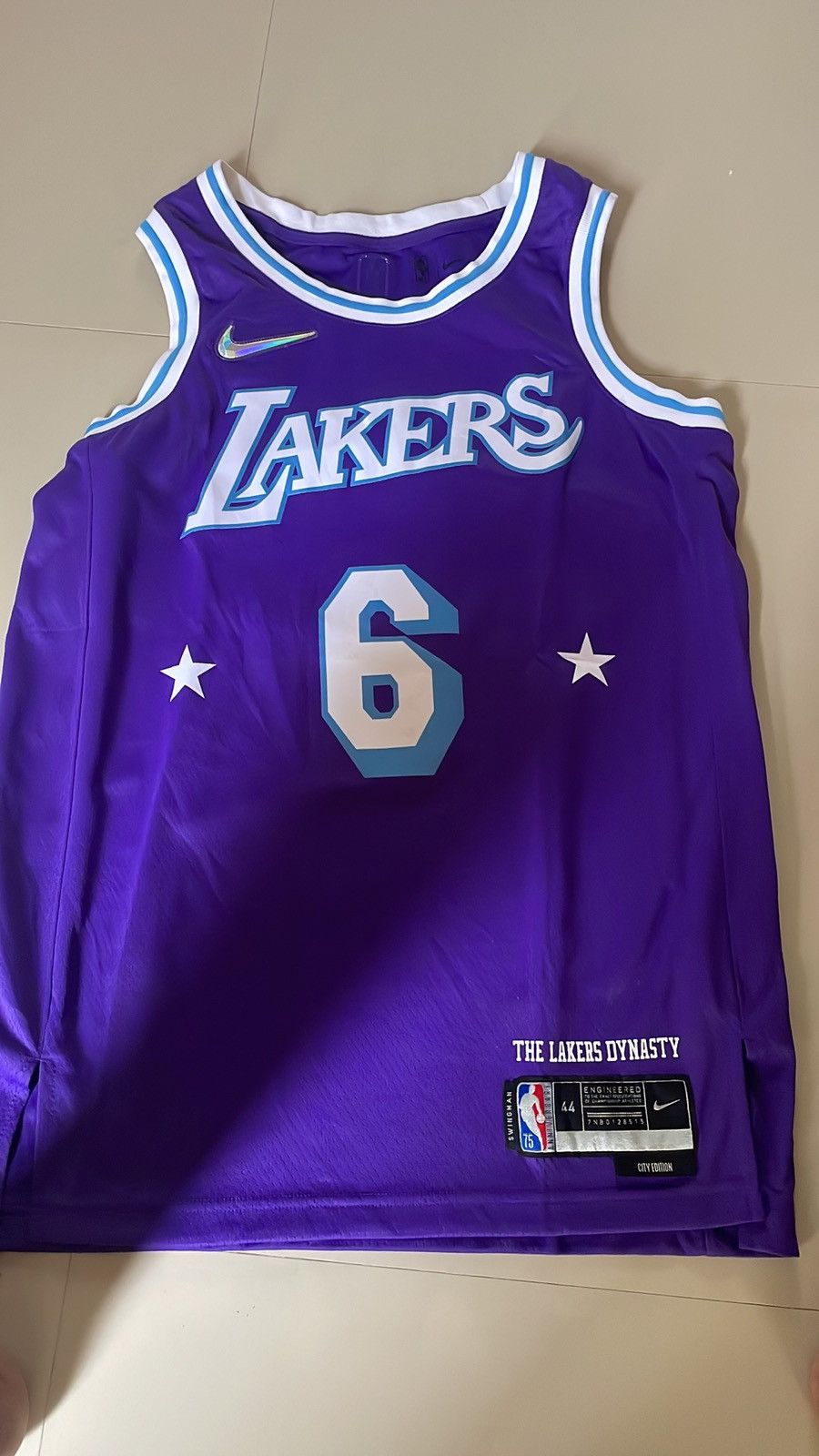 Nike LeBron James #6 Lakers 75th NBA Anniversary City Edition Size US S / EU 44-46 / 1 - 6 Thumbnail