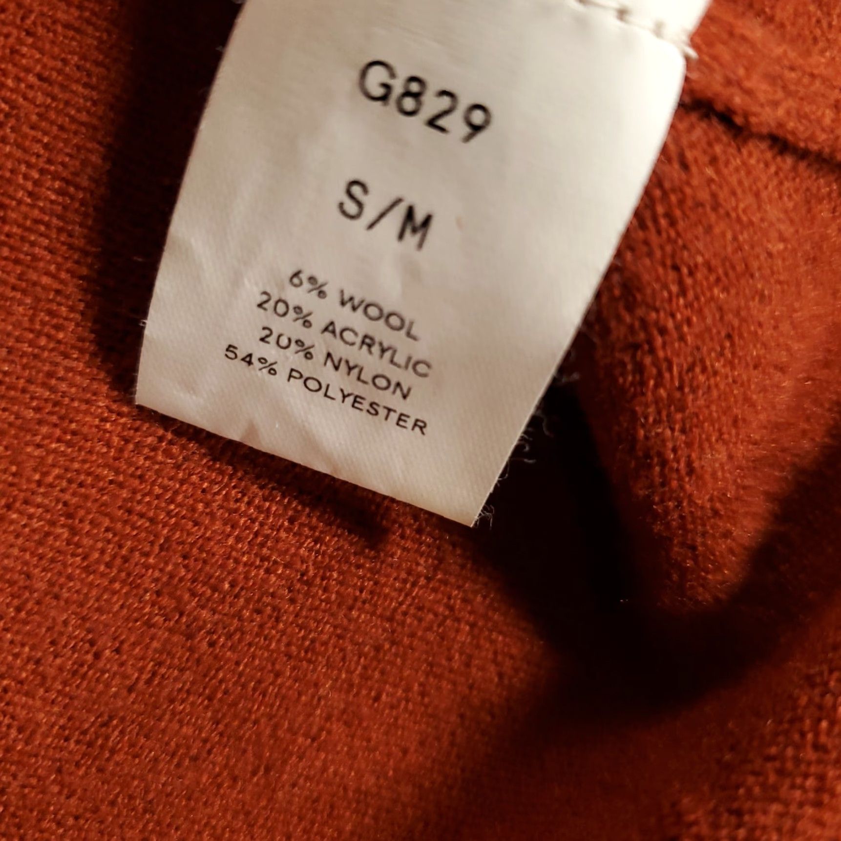 Vintage Womens Pullover Sweater V-Neck Wool Blend Size M Orange Rust Knit Long Sleeve Kerisma Casual Womens Size M / US 6-8 / IT 42-44 - 6 Thumbnail