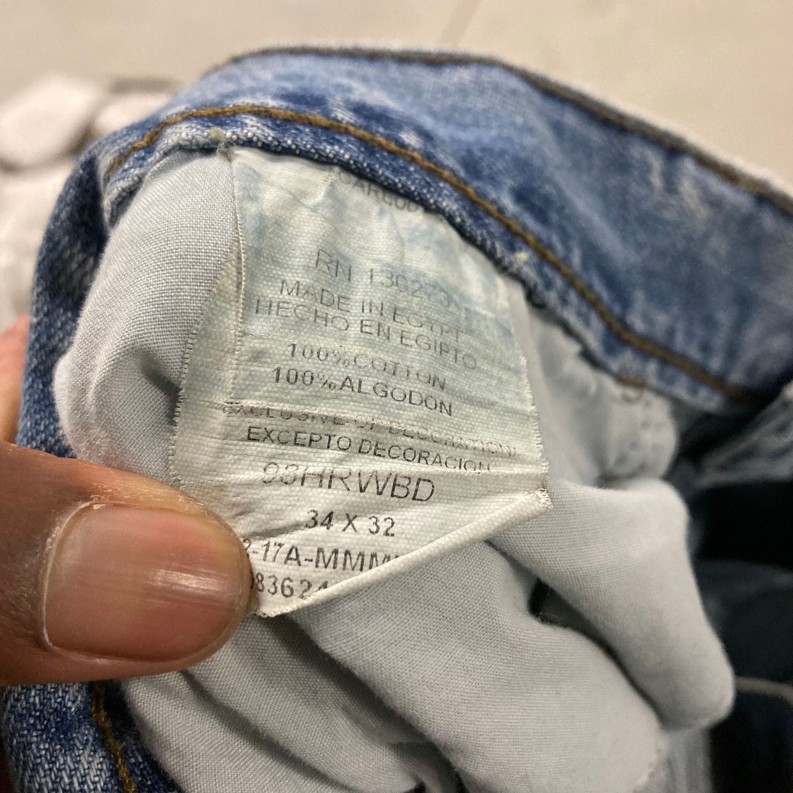 Wrangler Y2K thrashed baggy wrangler bootcut jeans 34x32 Size US 34 / EU 50 - 6 Thumbnail