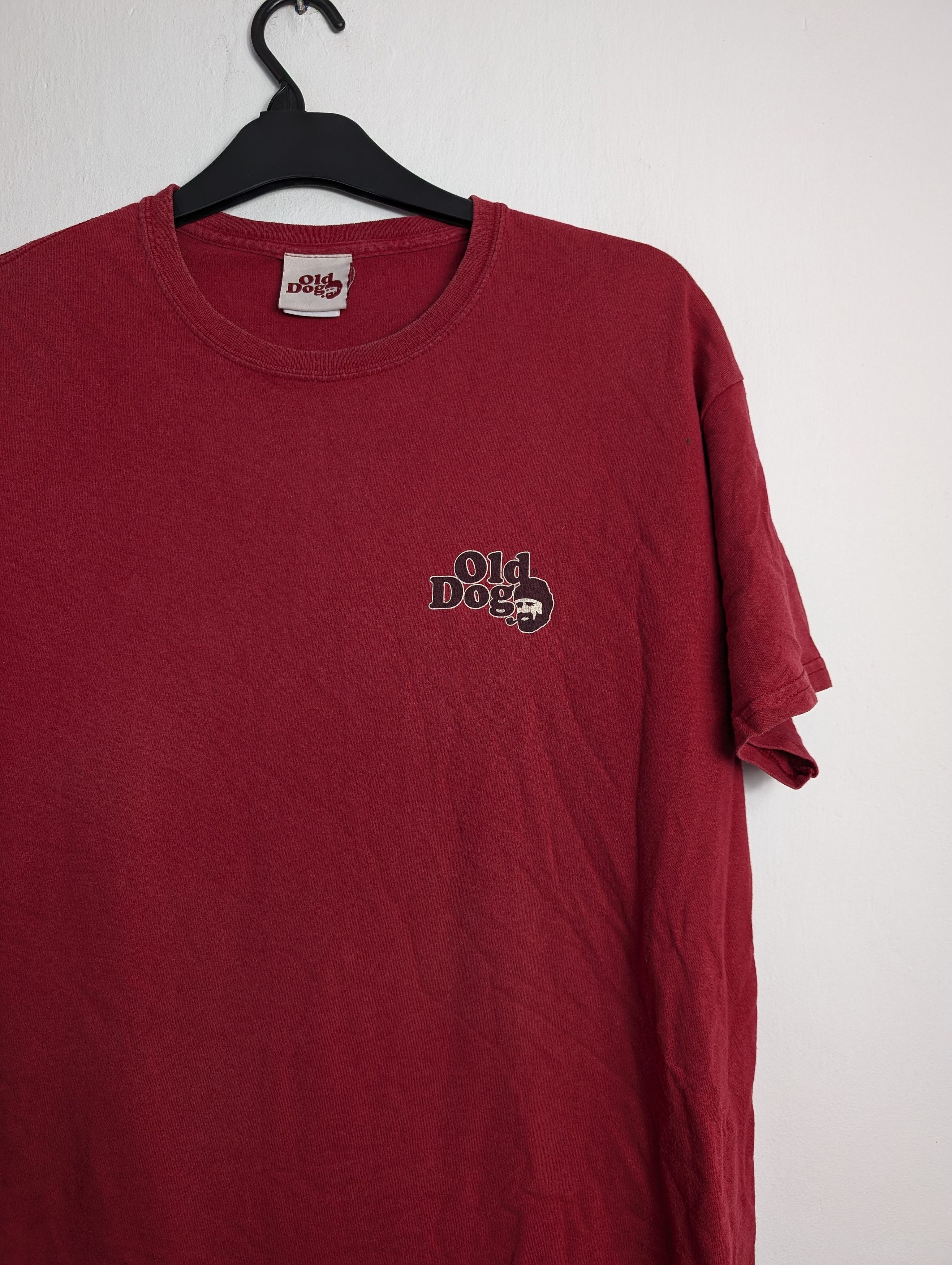 Vintage Vintage Old Dog Surf Skate T-Shirt Maroon Retro Boxy Y2K Size US L / EU 52-54 / 3 - 4 Thumbnail