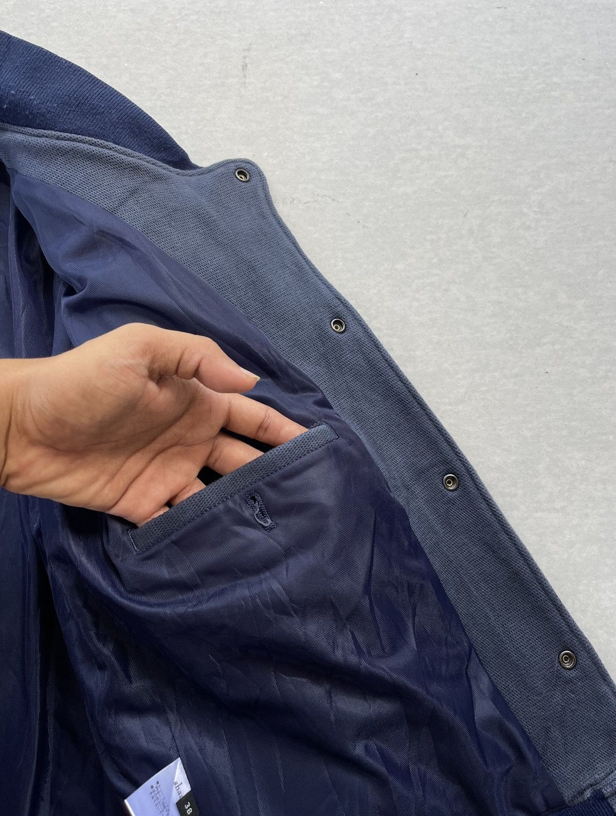 If Six Was Nine × Japanese Brand × Le Grande Bleu (L.G.B.) 🔥Vintage Shama Japan Leather Sleeve Hybrid Jacket Size US S / EU 44-46 / 1 - 9 Thumbnail
