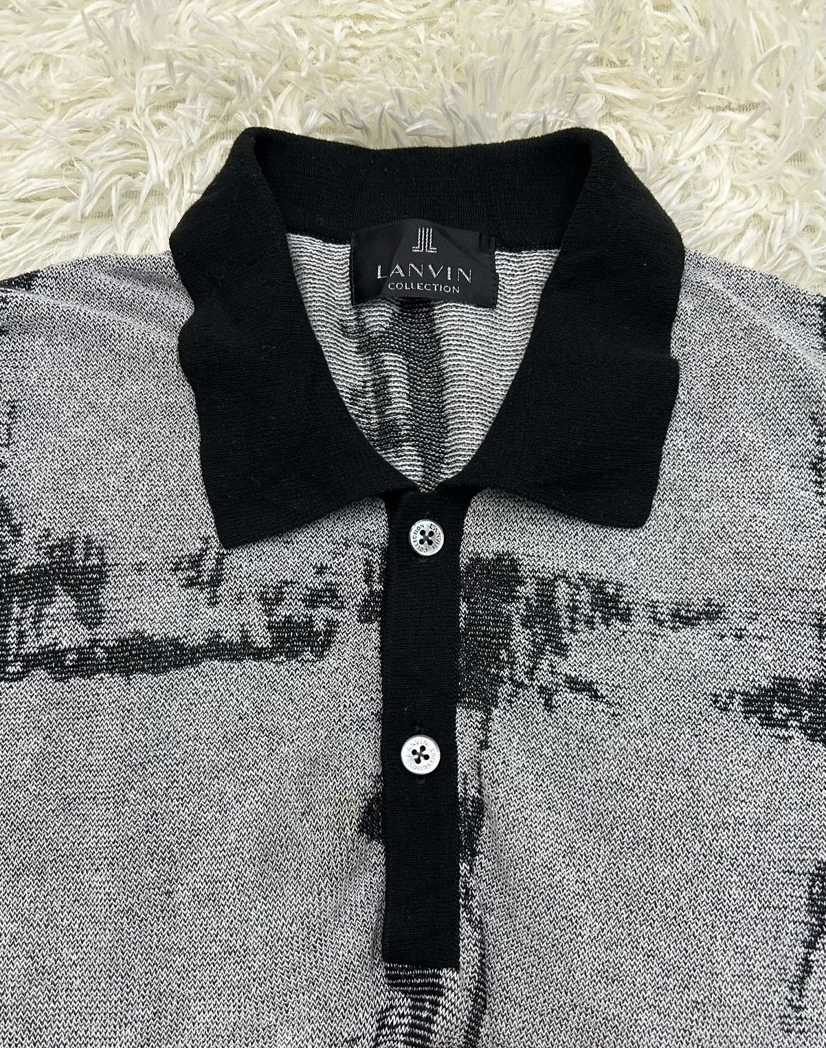 Lanvin Lanvin Collection Cotton Short Sleeve Sweater Polo Size US M / EU 48-50 / 2 - 2 Thumbnail