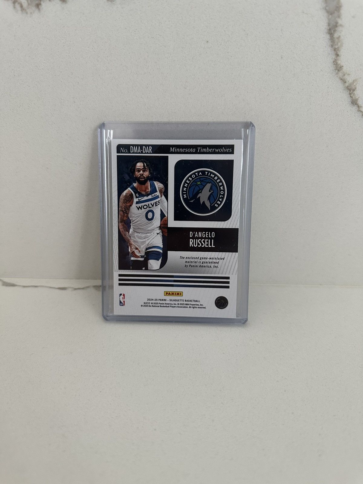 NBA Panini Silhouette D’Angelo Russell Dual jersey Material card Size ONE SIZE - 2 Thumbnail