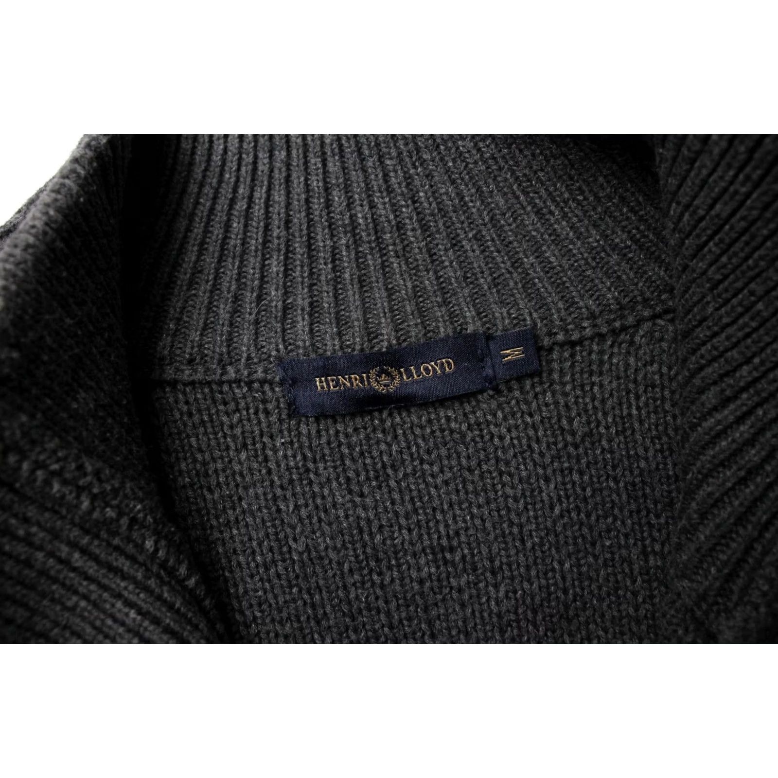 Henri Lloyd HENRI LLOYD Jumper Cardigan Men's MEDIUM Grey High Neck Buttoned Knit Jumper Mens Size US M / EU 48-50 / 2 - 7 Thumbnail
