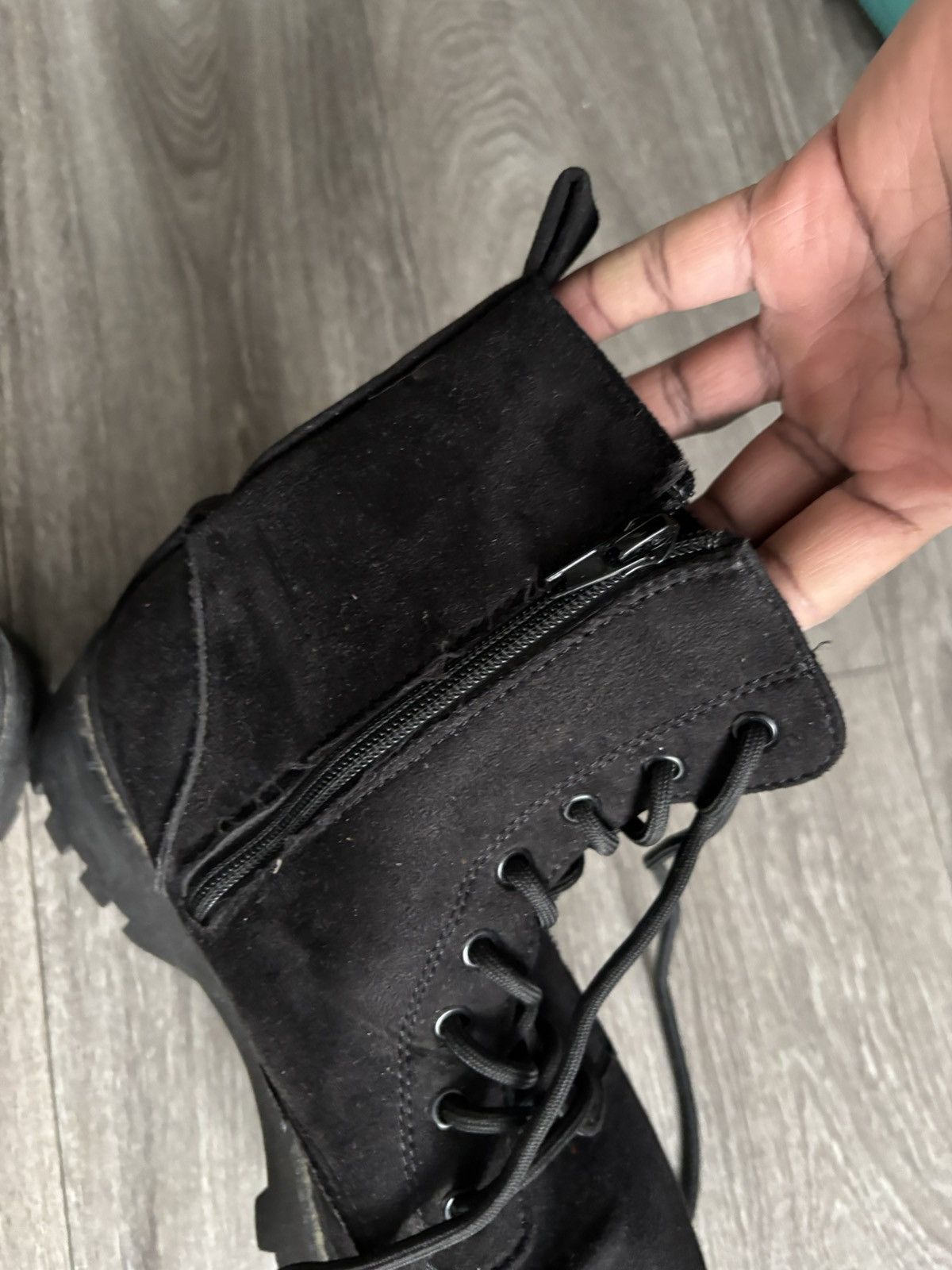Rogue Rouge Black Suede platform boots Size US 10.5 / IT 40.5 - 5 Thumbnail