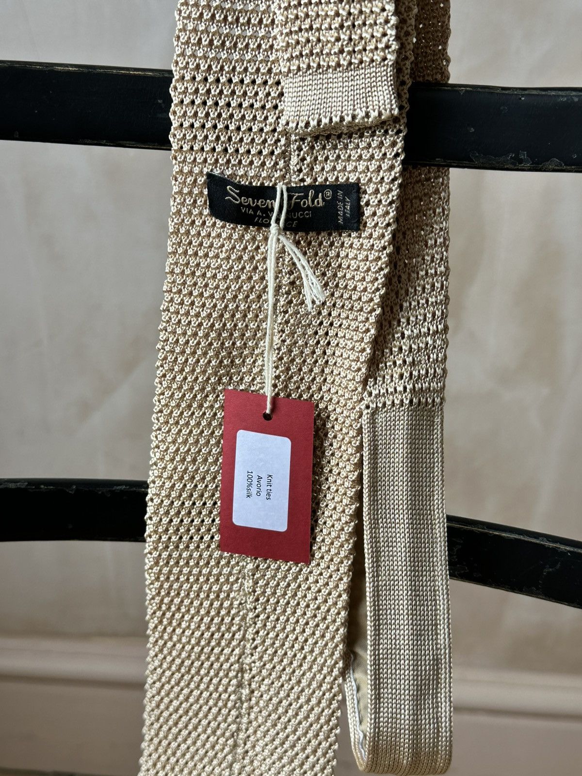 Other Vintage Italian Brand SevenFold Handmade Silk Tie Size ONE SIZE - 3 Thumbnail