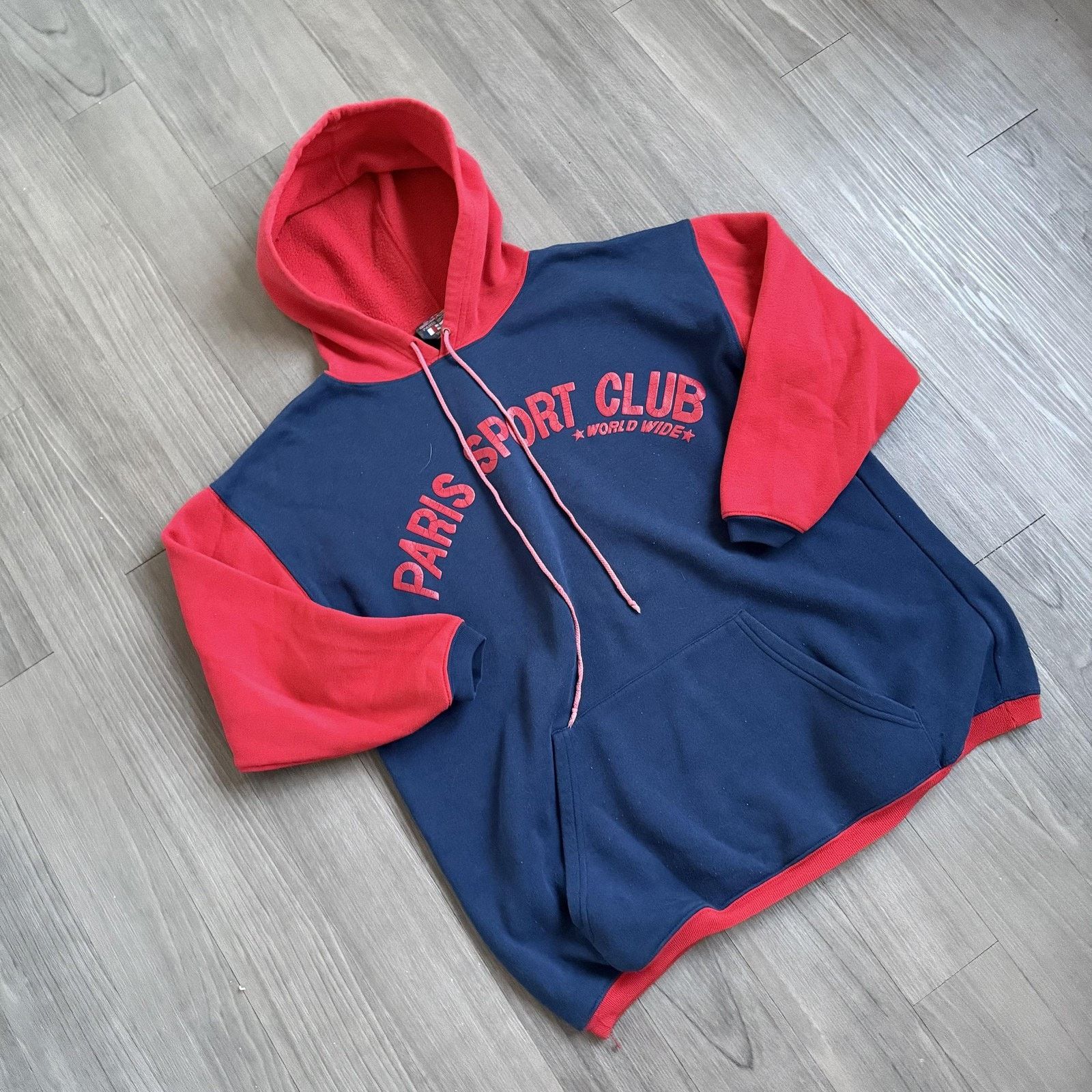 Other Paris Sport Club Hoodie Mens Medium Blue Red Two Tone Size US M / EU 48-50 / 2 - 2 Thumbnail