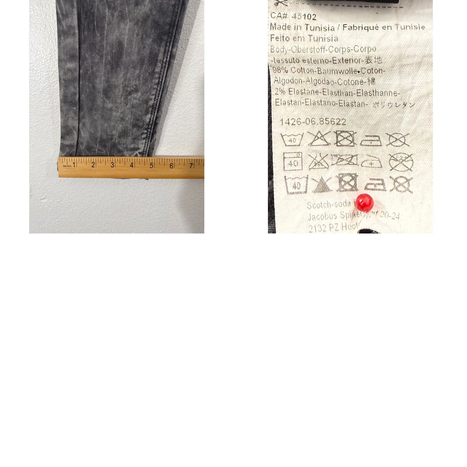 Maison Scotch MAISON SCOTCH La Parisienne Skinny Jeans Denim Women 27W L32 Black Zip Stretch 100% Cotton Regular Slim Skinny Jeans Womens Size 27" / US 4 / IT 40 - 9 Thumbnail