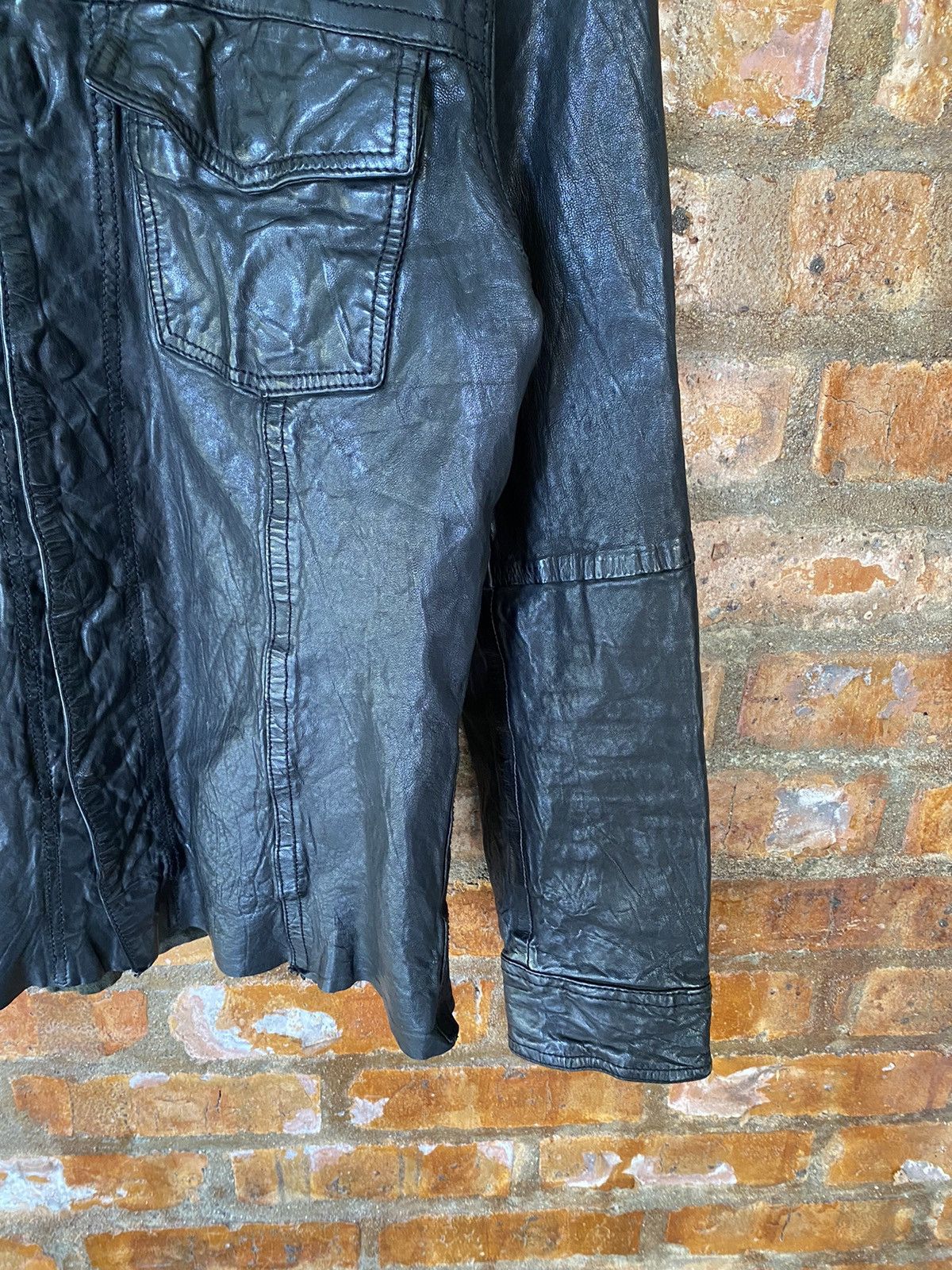 Japanese Brand 2000s Luva Tram by Ueno Shokai sheepskin Leather Jacket Size US M / EU 48-50 / 2 - 8 Thumbnail