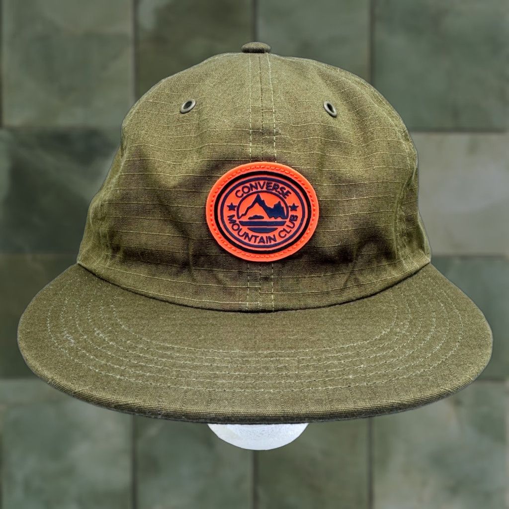 Converse Converse Mountain Club Olive Green Hat Strapback Adjustable Cap Mens OS Green Baseball Cap Adjustable Breathable Lightweight Size ONE SIZE - 1 Thumbnail