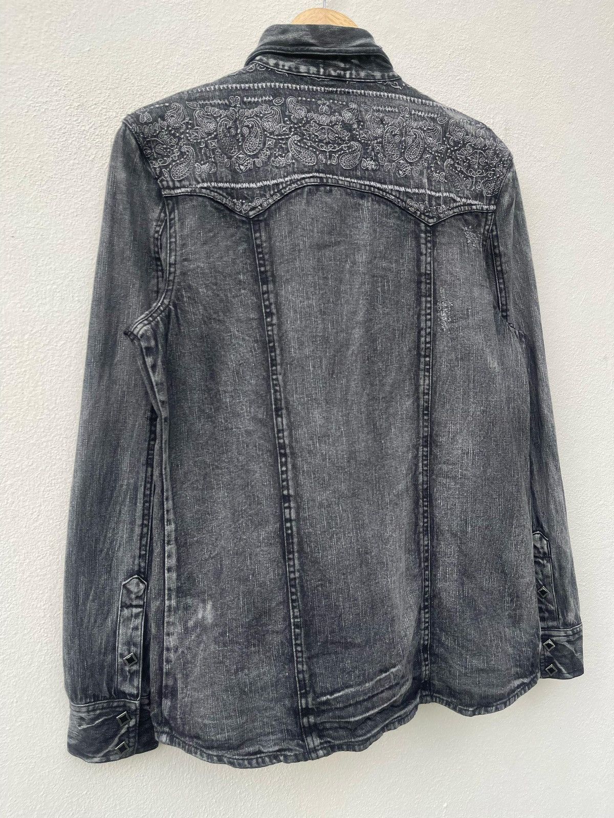 If Six Was Nine × Japanese Brand × Le Grande Bleu (L.G.B.) Semantic Design Wash Denim Western Shirt Size US S / EU 44-46 / 1 - 15 Thumbnail
