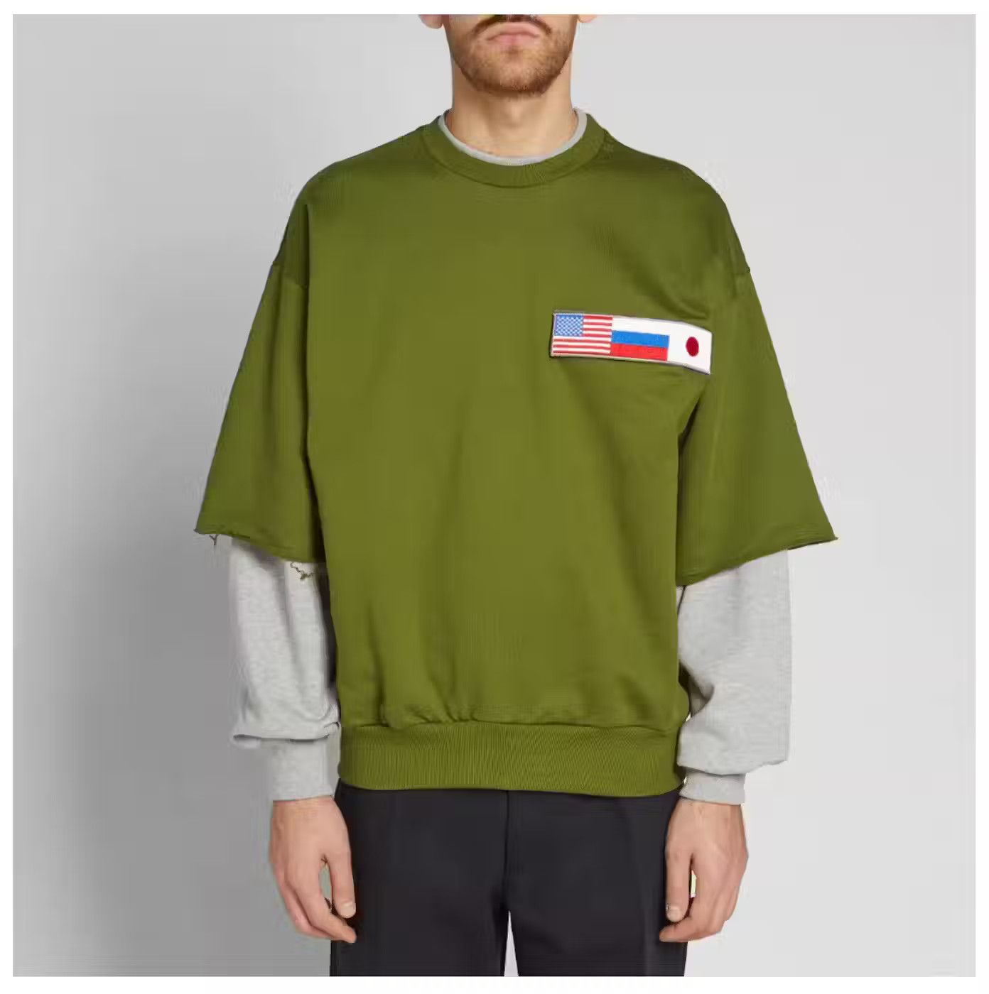 Gosha Rubchinskiy LAST CHANCE Gosha Rubchinskiy Double Sleeve Flag ...