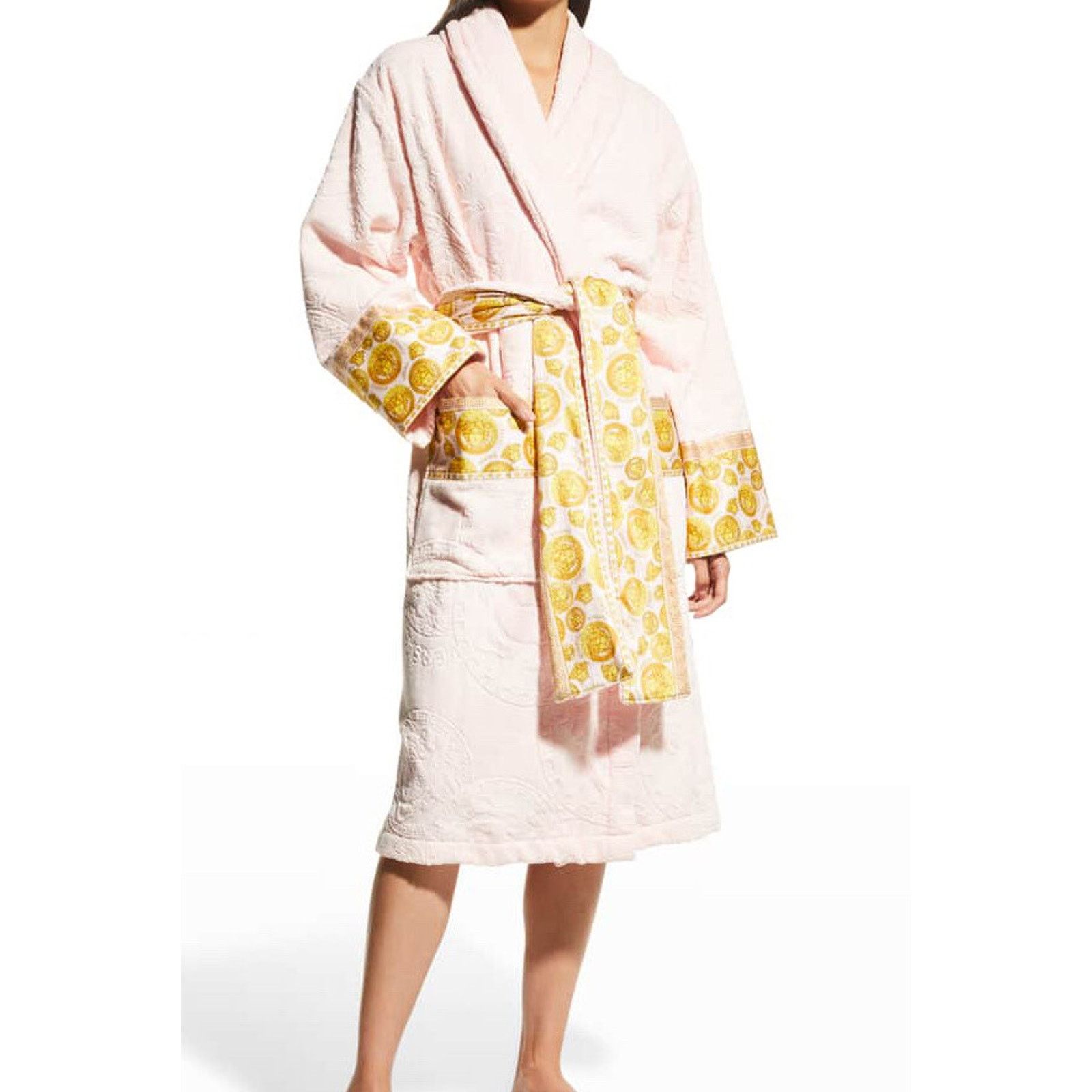 Versace Versace Medusa Cotton Terry Bath Robe Rose Medium ZACJ00008 Size ONE SIZE - 2 Thumbnail