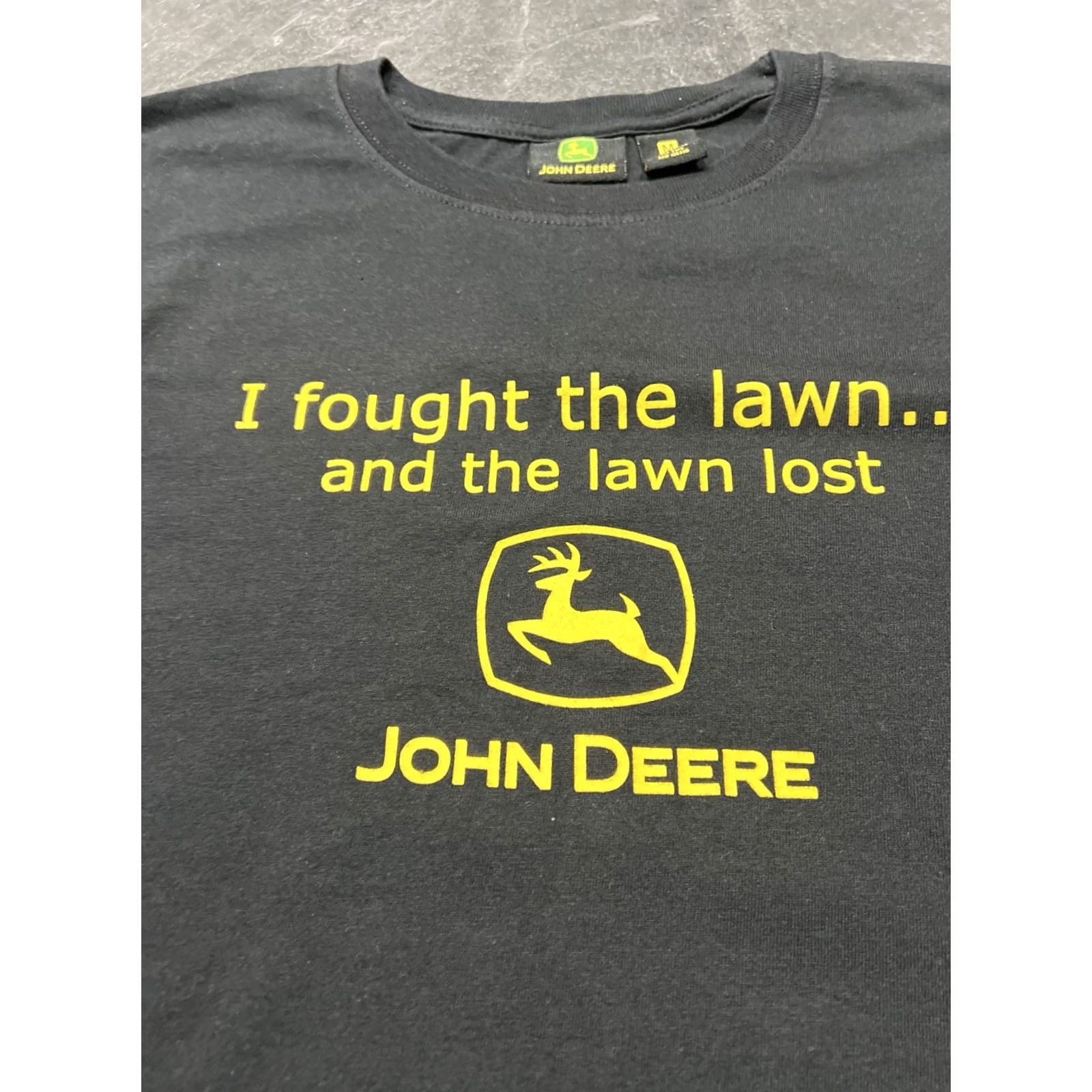 John Deere John Deere Graphic T-Shirt Men M Black I Fought The Lawn Shirt Short Sleeve Crew Neck Cotton Graphic Print John Deere Mens M Black - Vintage: No Size US M / EU 48-50 / 2 - 3 Thumbnail