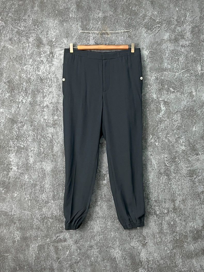 Alexander McQUEEN Navy blue ankle tied casual pants 2504-Ne
