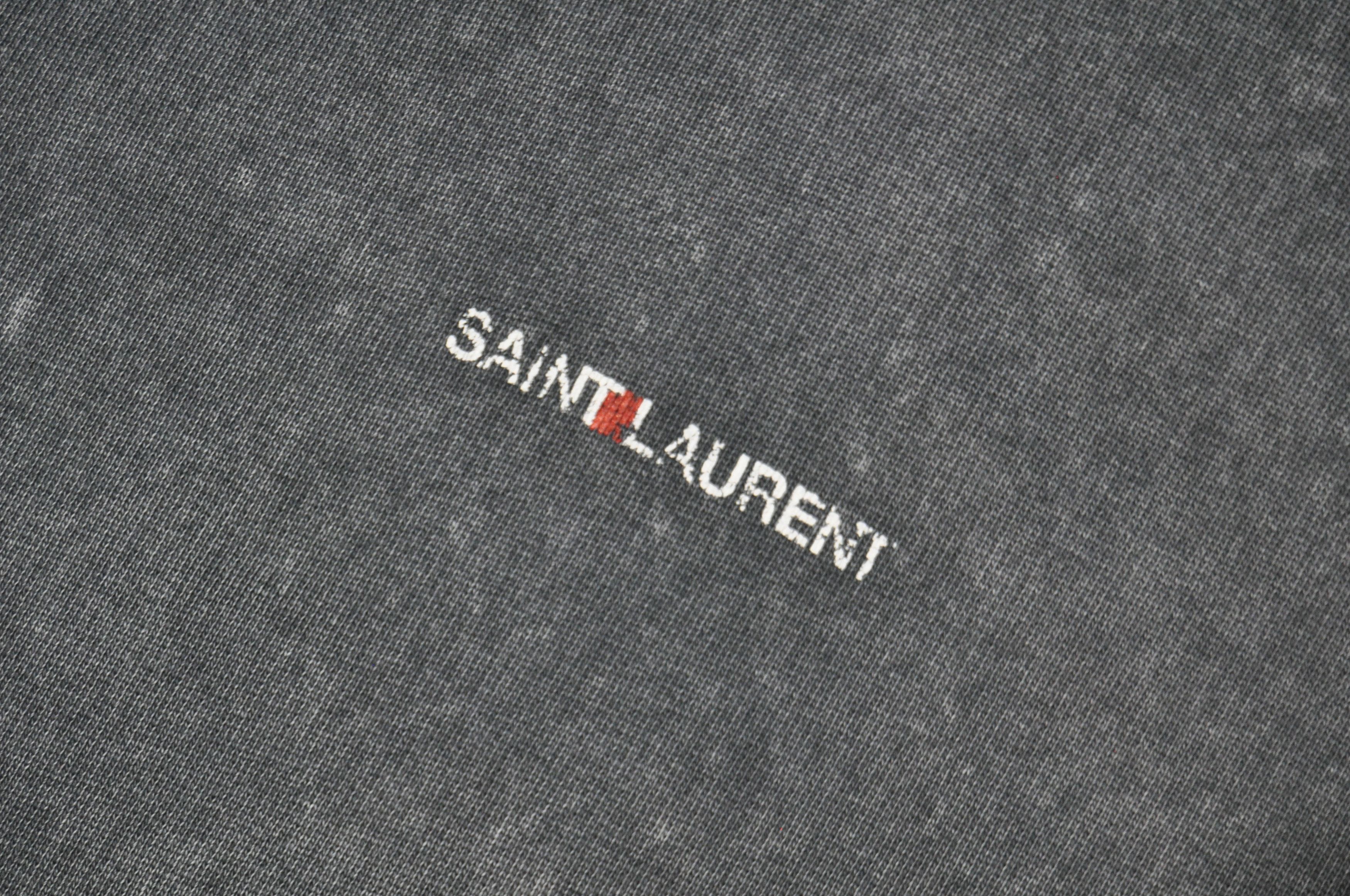 Saint Laurent Paris SLP - S/S 18 - Rive Gauche Logo Distressed Hoodie Size US L / EU 52-54 / 3 - 5 Thumbnail