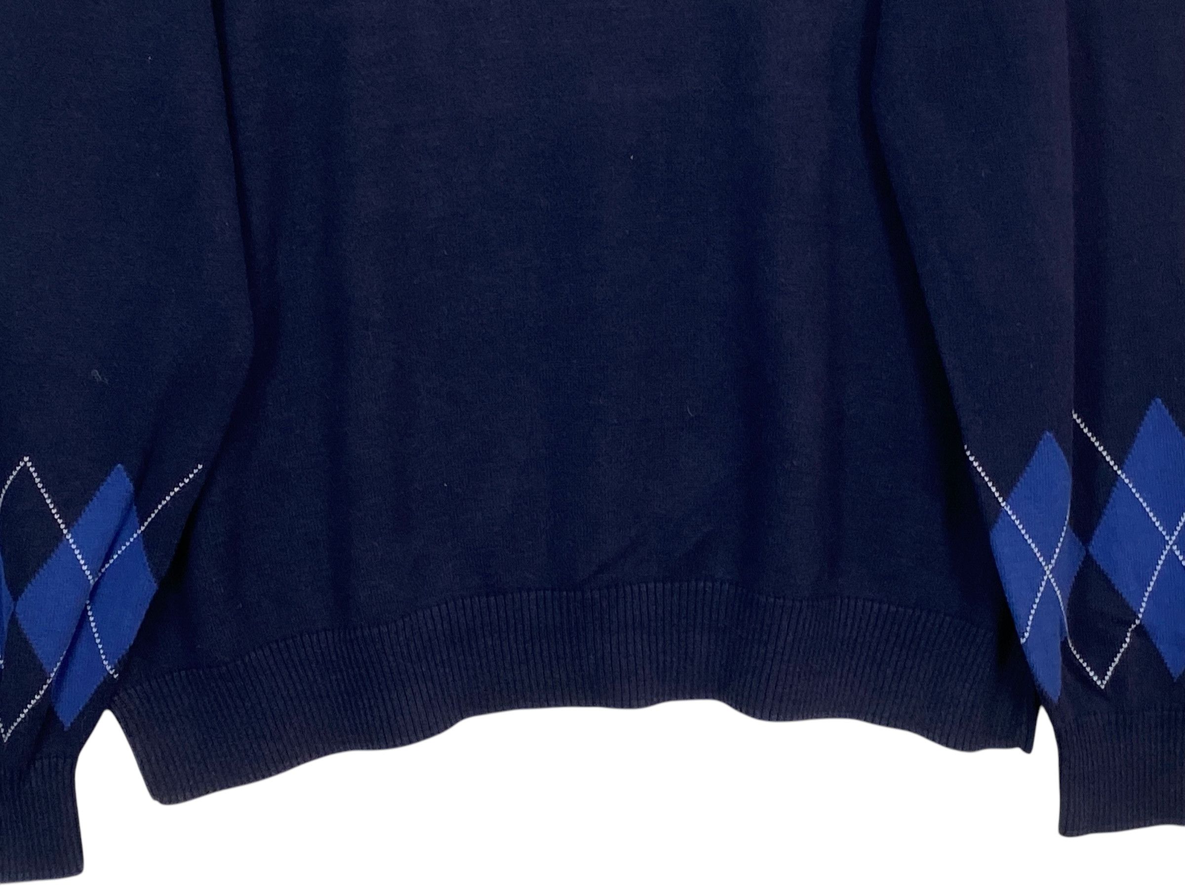 Eddie Bauer × Vintage Eddie Bauer Sweater Blue Black Quarter Zip Designer Pullover Size US XL / EU 56 / 4 - 6 Thumbnail