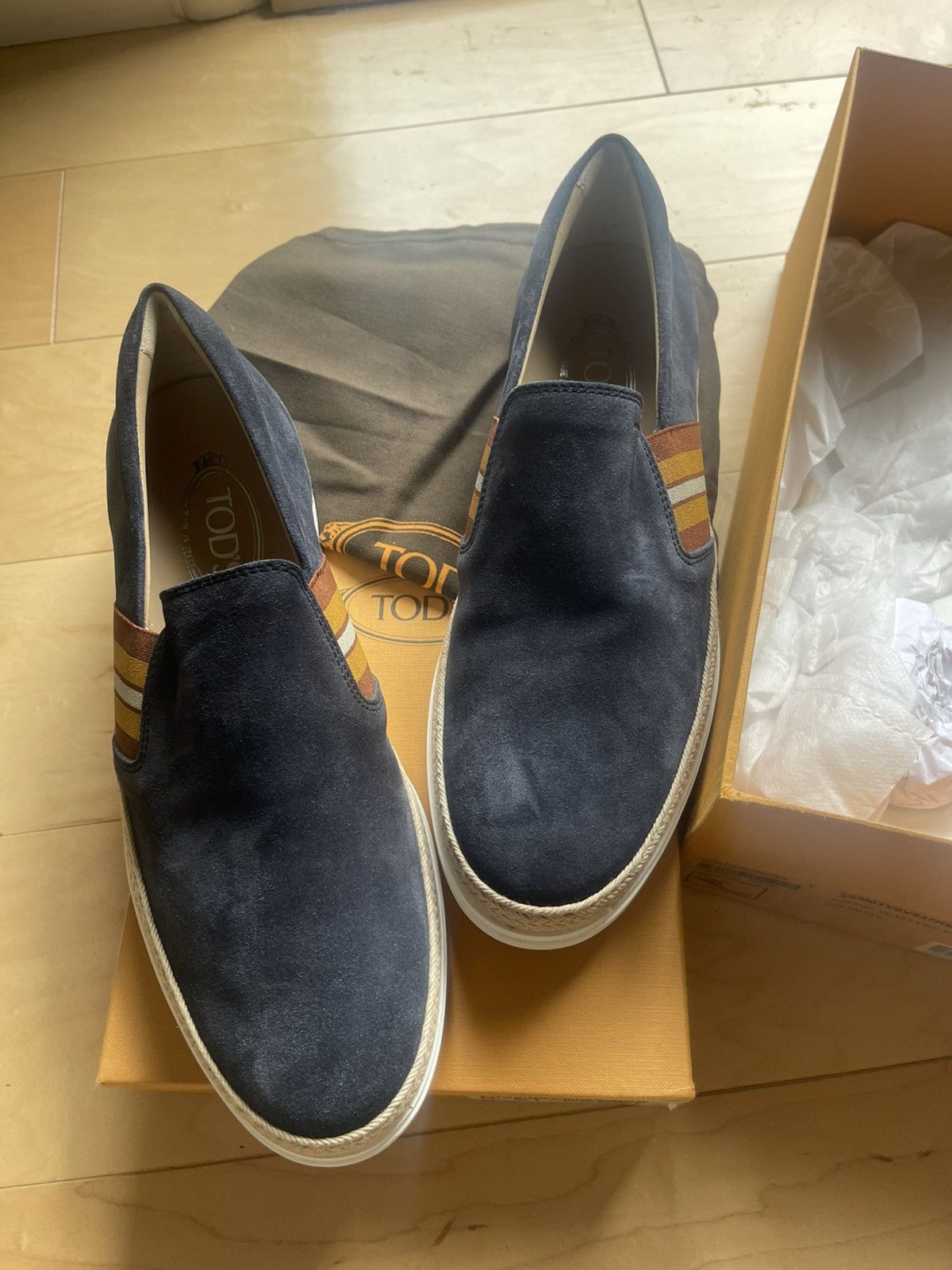 Tod's Tods suede mens loafer navy 8 made in Italy new Size US 8 / EU 41 - 14 Thumbnail
