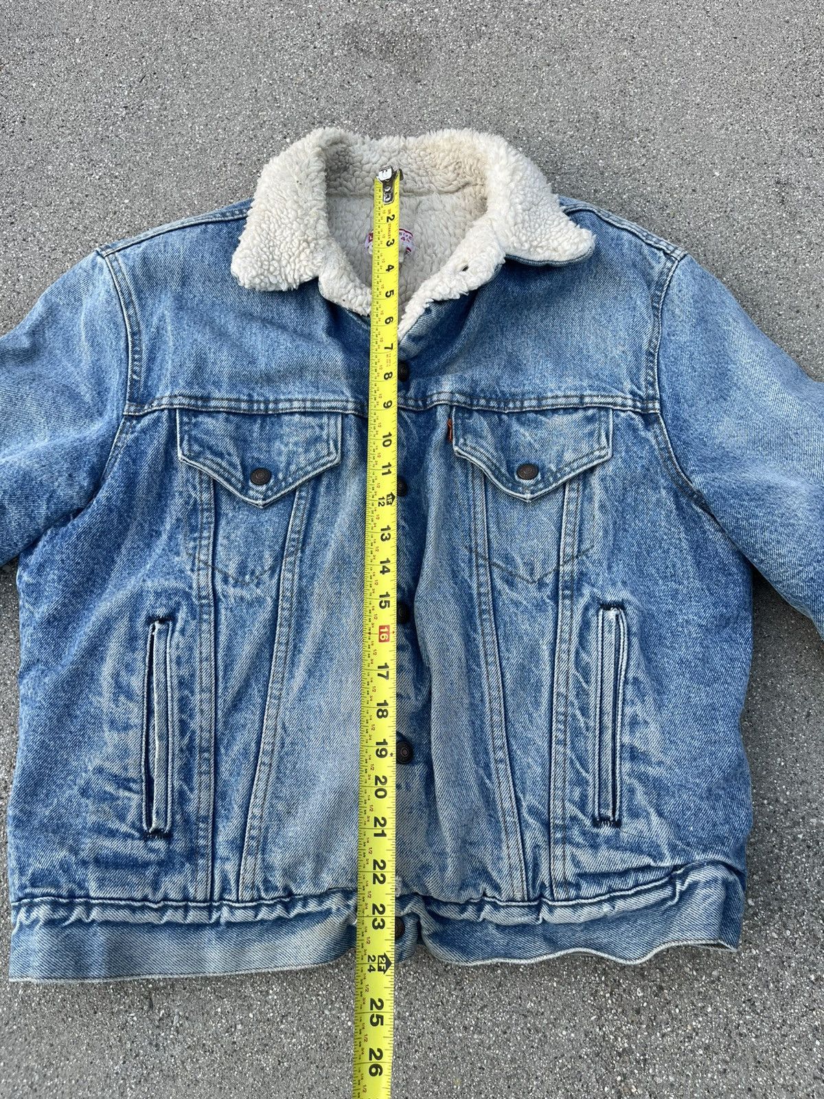 Levi's Vintage Levi’s Orange Tab Sherpa Lined Trucker Jacket 44 Size US M / EU 48-50 / 2 - 8 Thumbnail