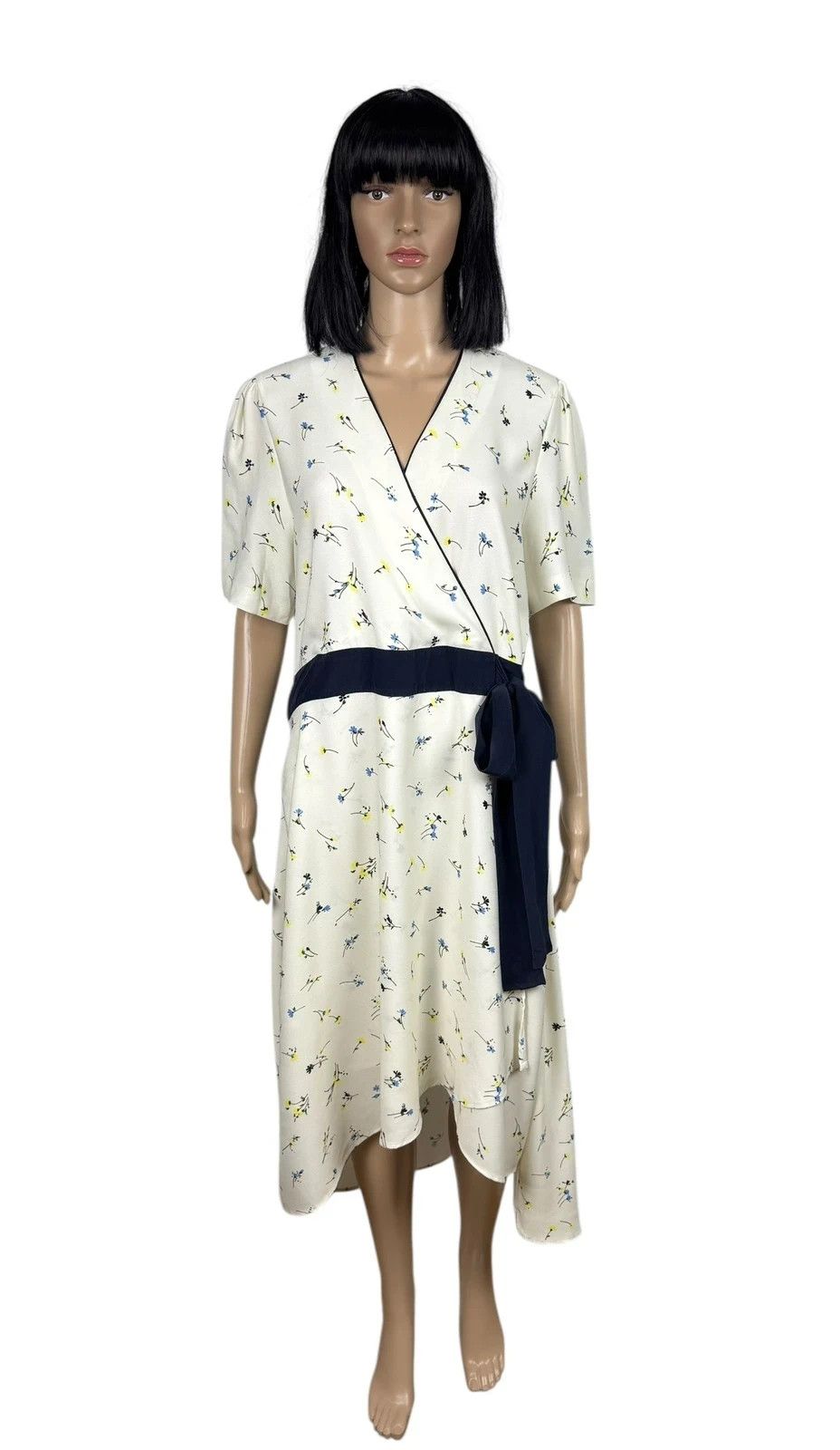 Other ME+EM Faux Wrap Dress Floral Polyester Silk Trim size XL Size XL / US 12-14 / IT 48-50 - 1 Thumbnail