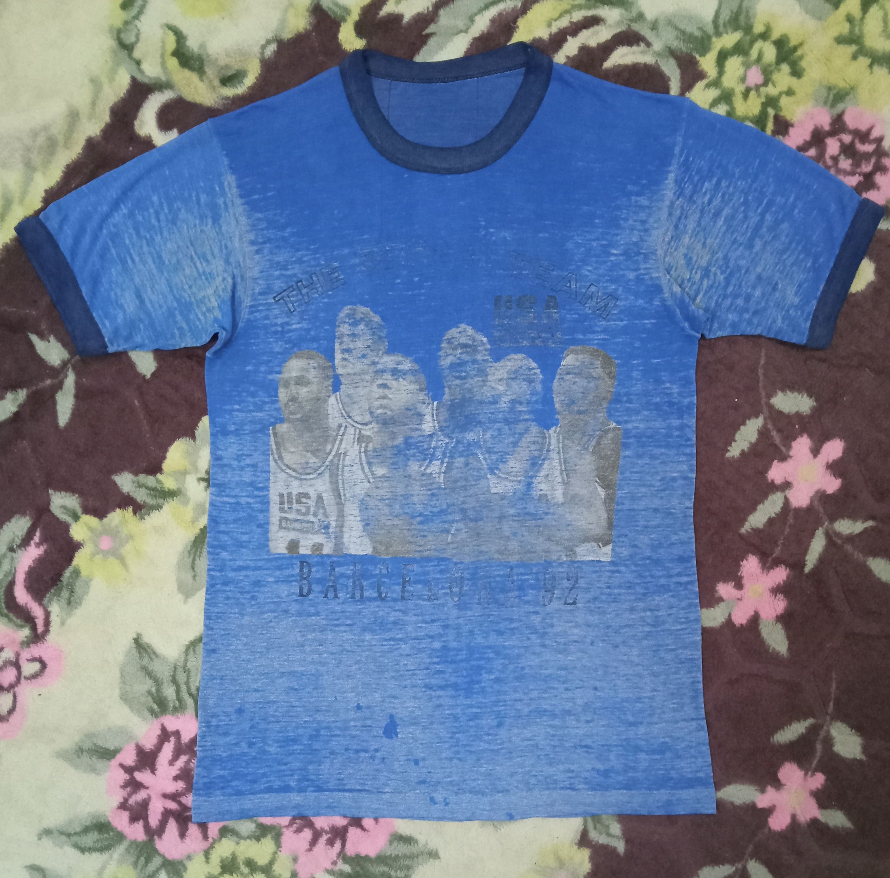 Vintage The Dream Team USA 90s Paper Thin Tshirt