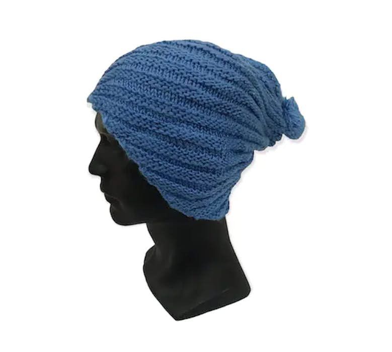 image of Knit Design Beanie Hat, Men's