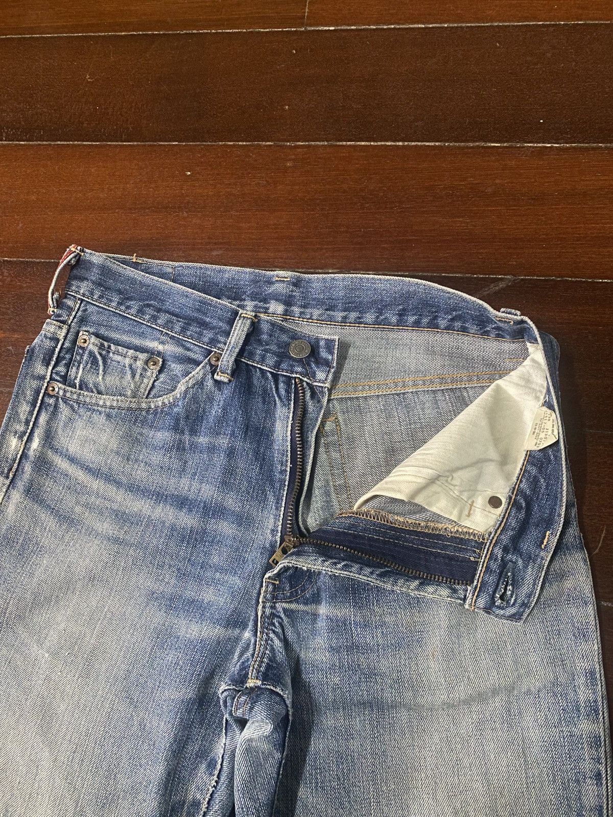 Levi's Vintage Levis Redloop 517 Bootcut distressed mud wash flare Size US 31 - 15 Thumbnail