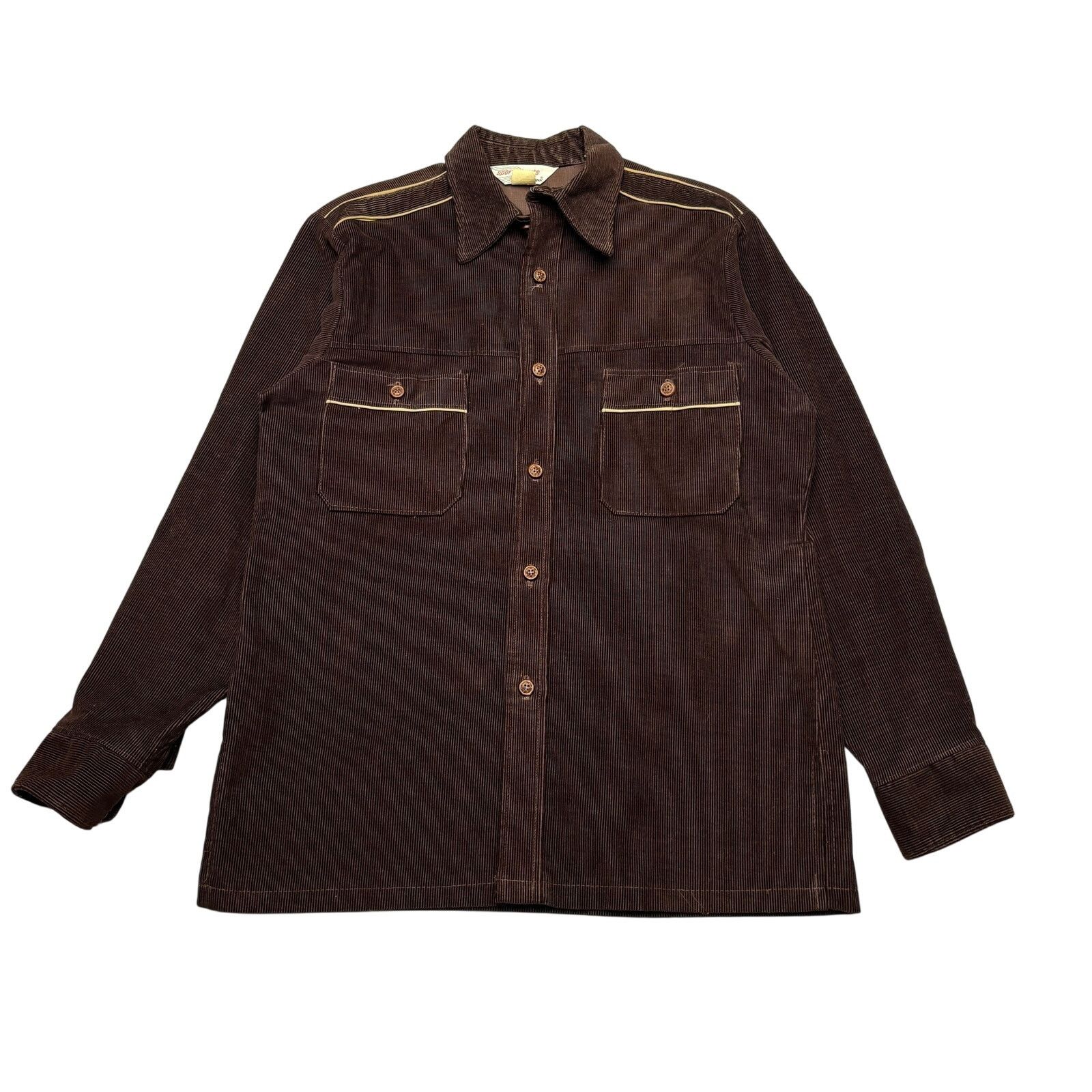 Vintage Vintage 70s Big Yank Corduroy Button Up Work Shirt Men's M Size US M / EU 48-50 / 2 - 1 Thumbnail