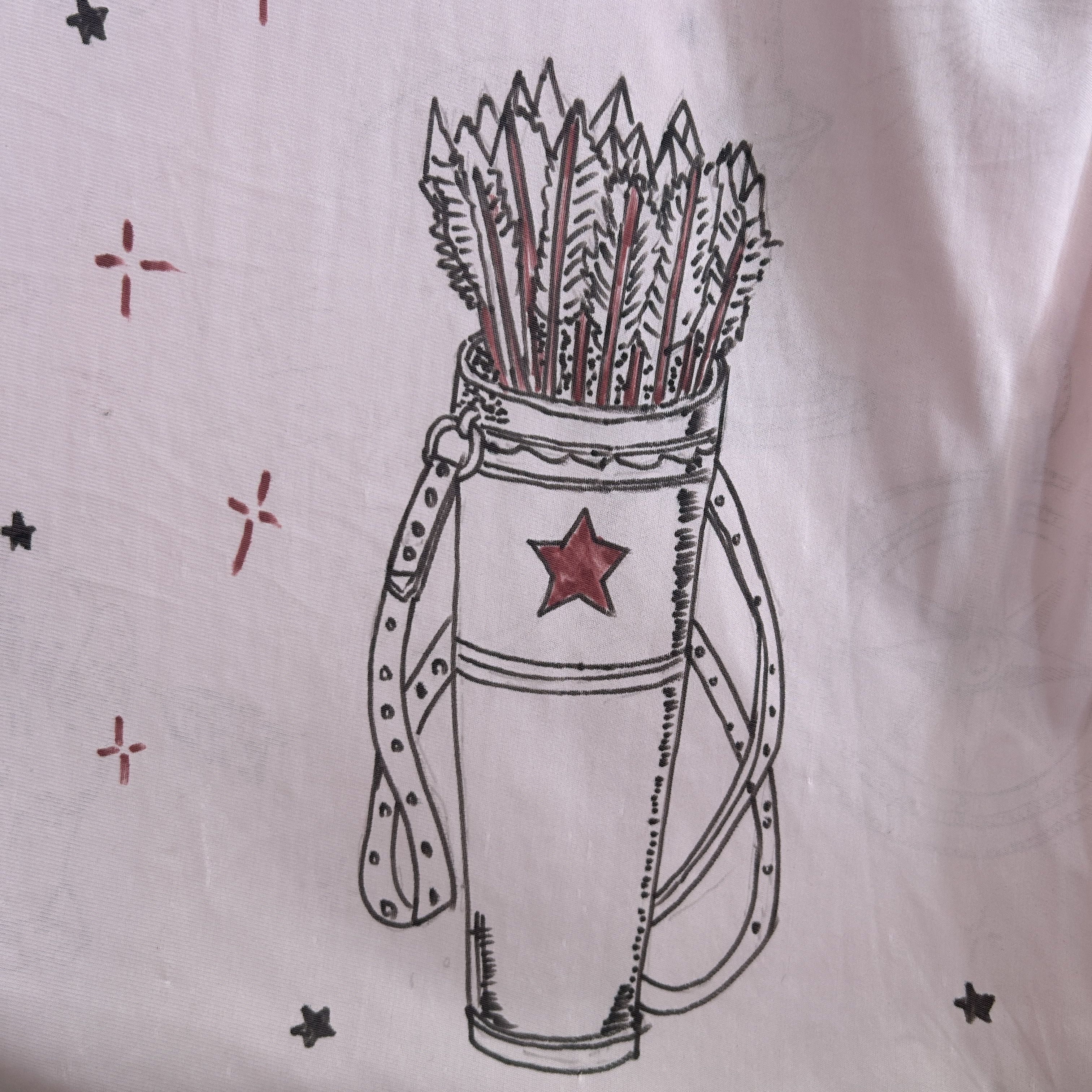 Custommade Handpainted Sagittarius Slip Dress Size L / US 10 / IT 46 - 11 Thumbnail