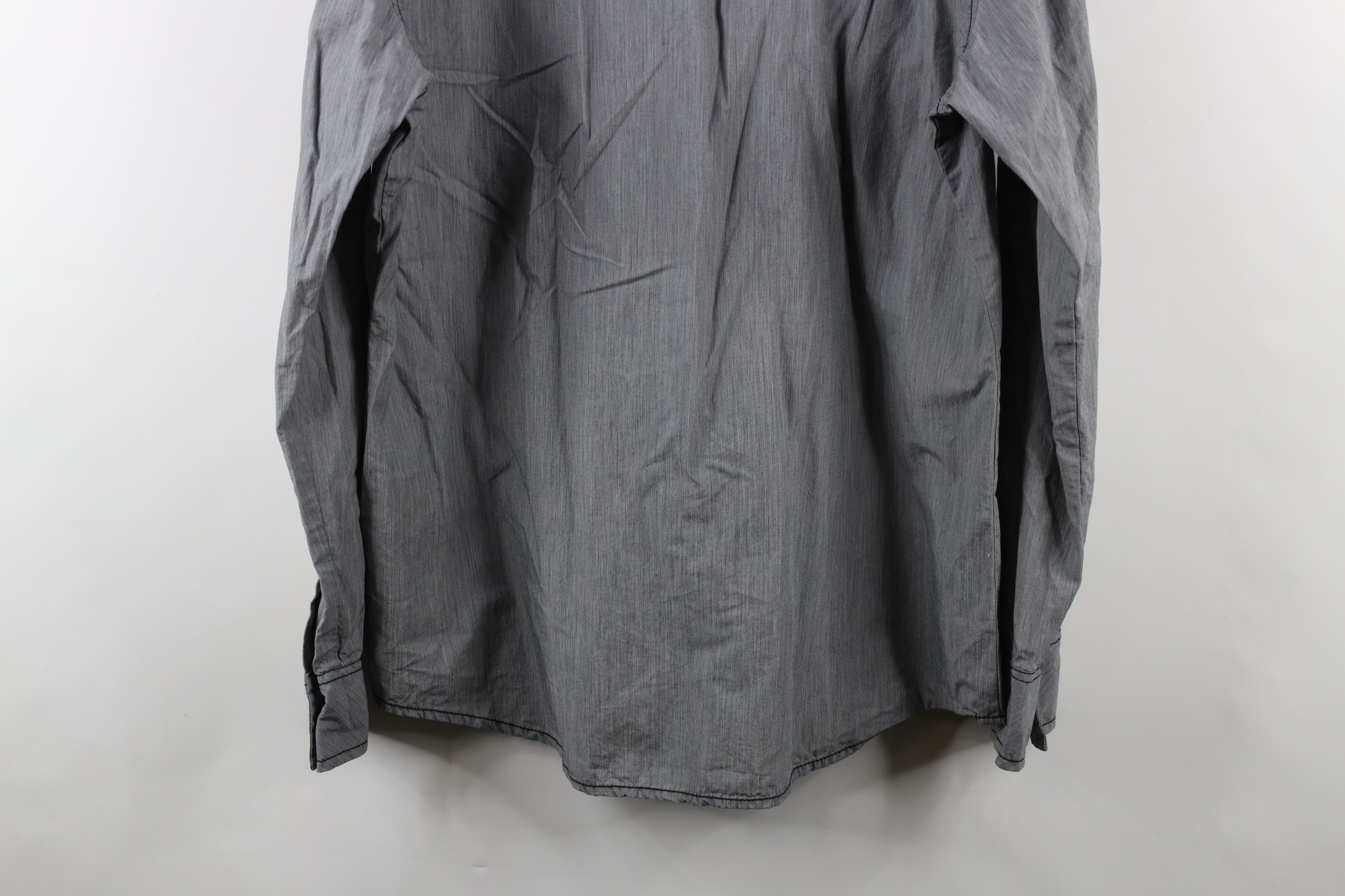 Vintage Buckle Black Faded Chambray Thick Stitch MMA Button Shirt Size US XXL / EU 58 / 5 - 14 Thumbnail