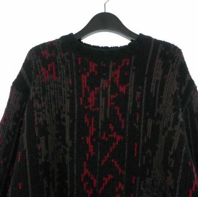 Yohji Yamamoto YOHJI YAMAMOTO POUR HOMME 23AW DESIGN ROUND NECK KNIT Size US L / EU 52-54 / 3 - 3 Thumbnail