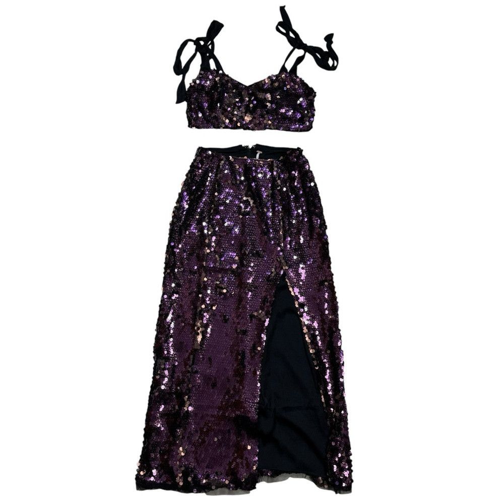 Free People NWT New $198 Free People Star Bright Sequin Two-Piece Crop Size XS / US 0-2 / IT 36-38 - 5 Thumbnail